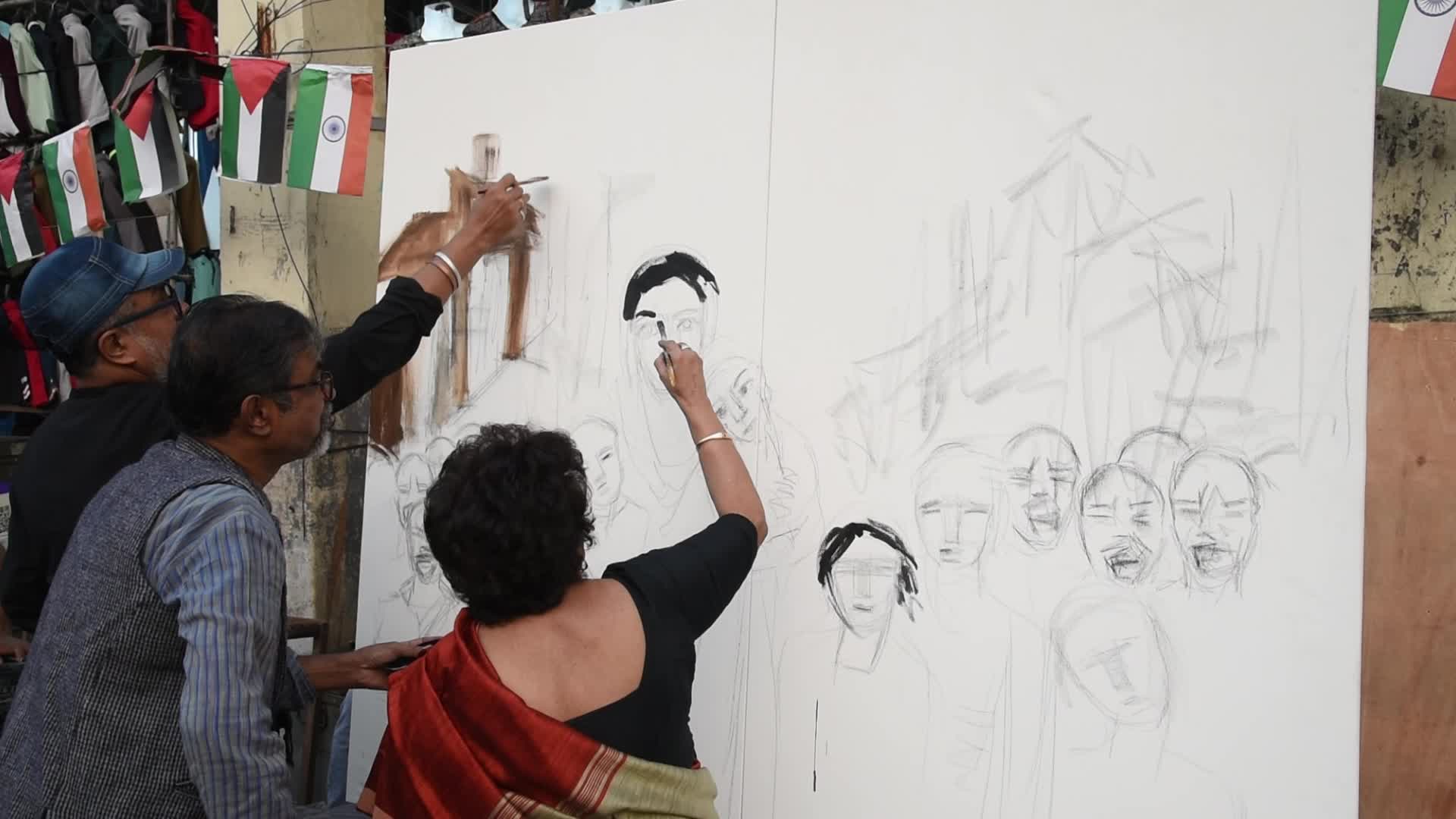 Solidarity Protest For Palestine Held In Kolkata,India