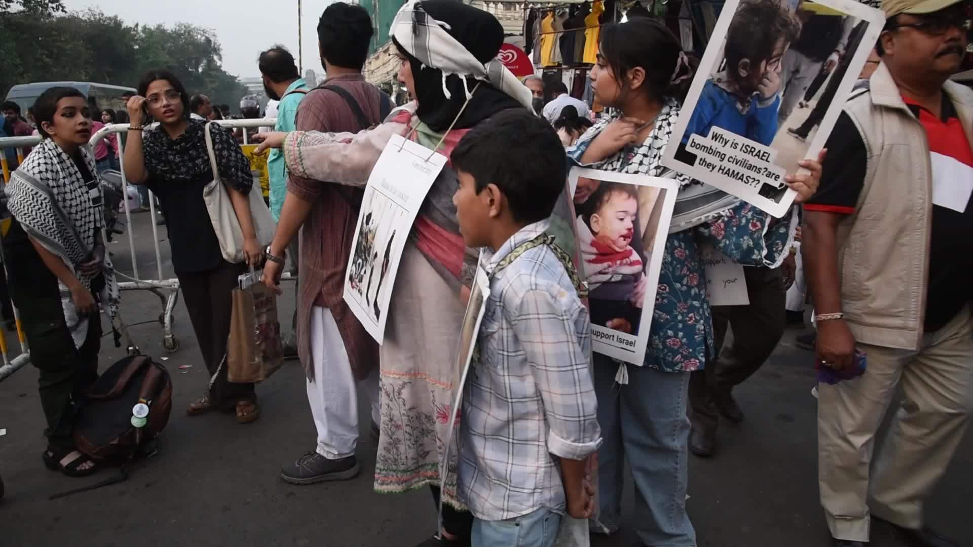 Solidarity Protest For Palestine Held In Kolkata,India
