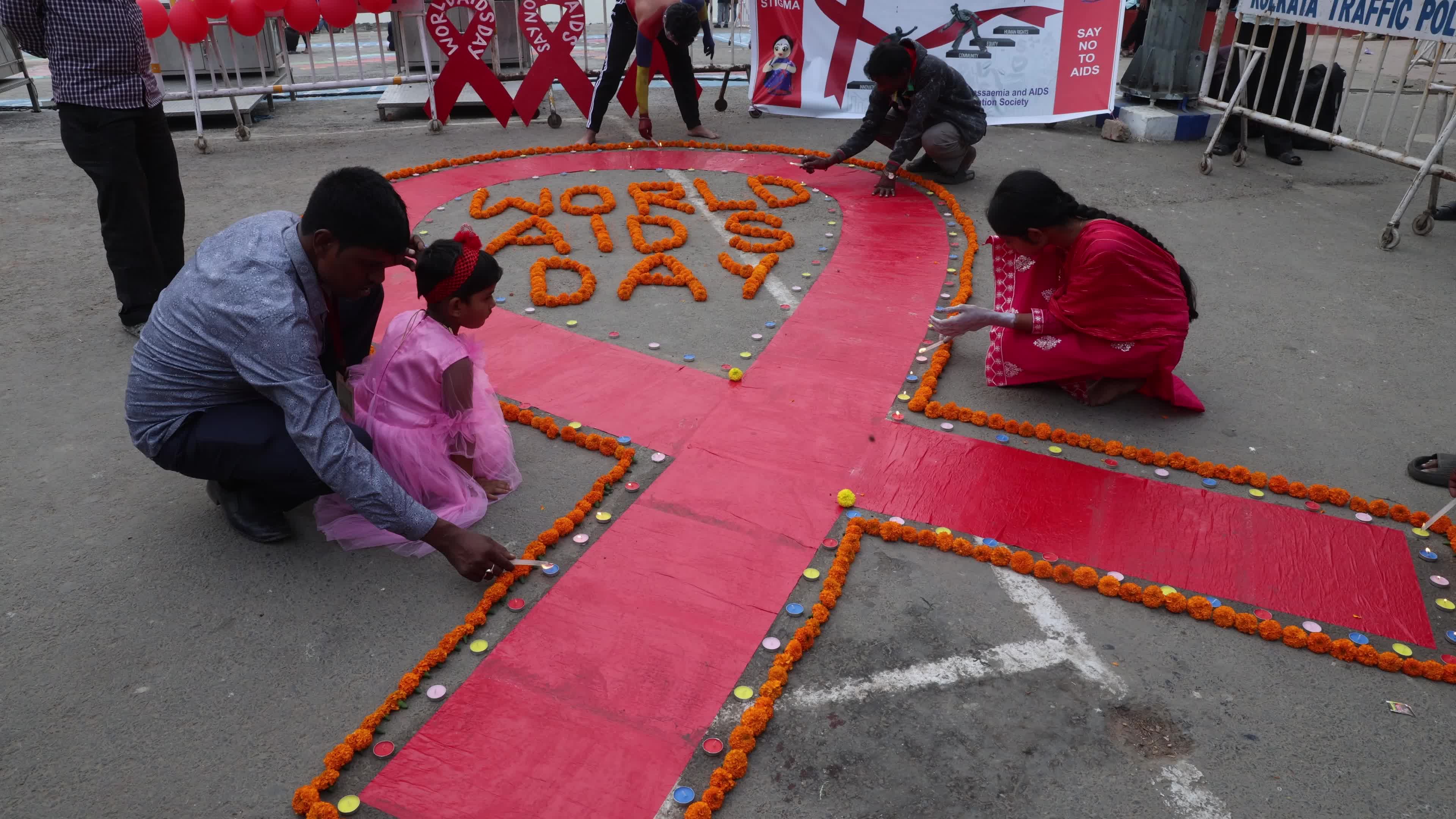World AIDS Day Awareness Campaign In Kolkata, India 