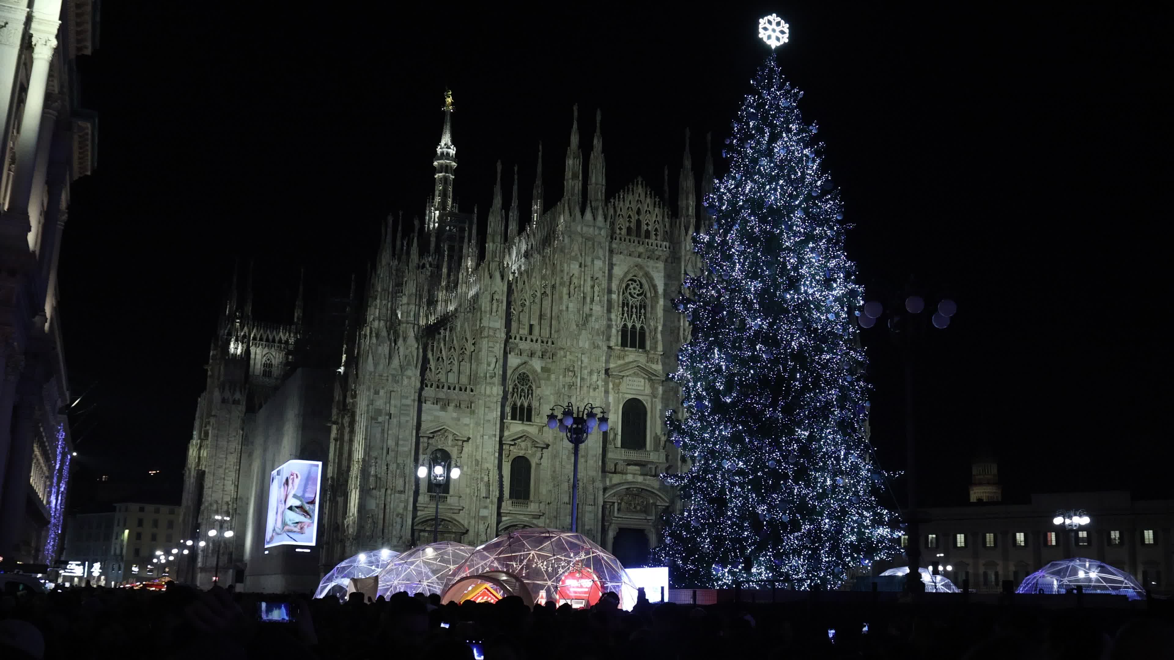 The lighting ceremony of the Milano Cortina 2026 Winter Olympic and Paralympic Games christmas tree in Milan