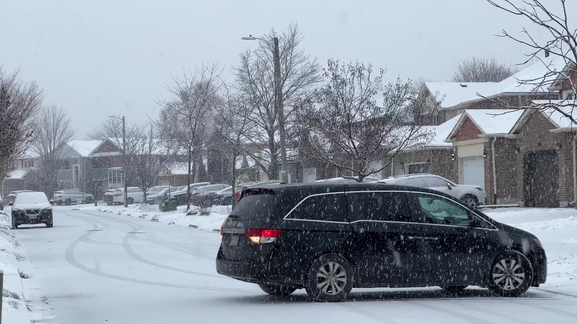 Snowfall in Toronto, Canada