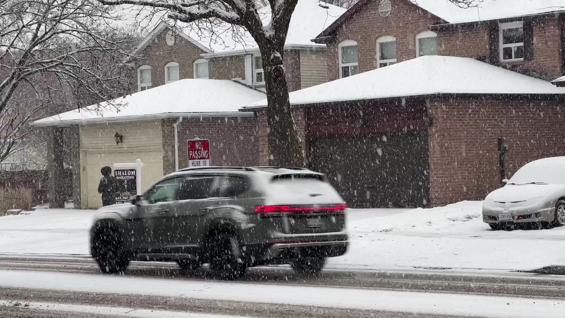 Snowfall in Toronto, Canada