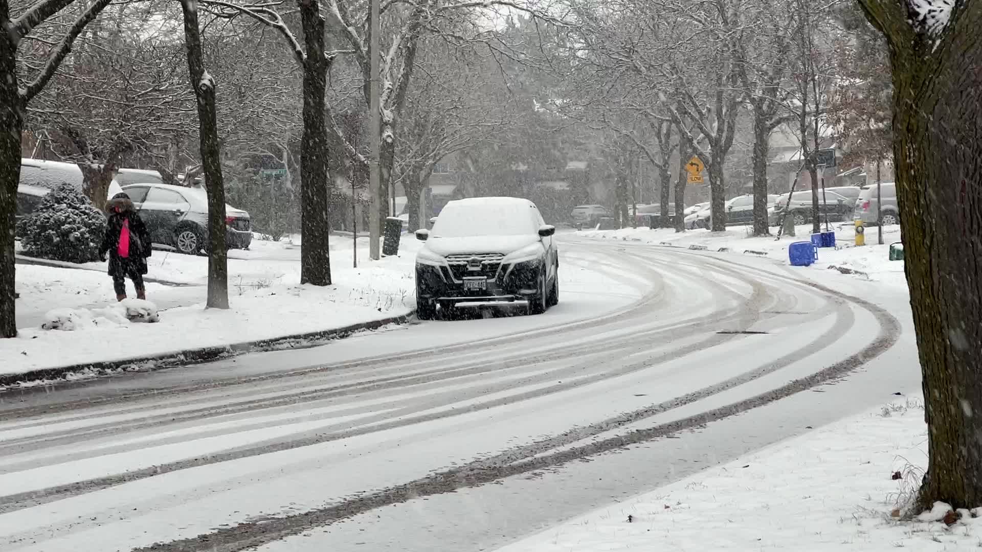 Snowfall in Toronto, Canada