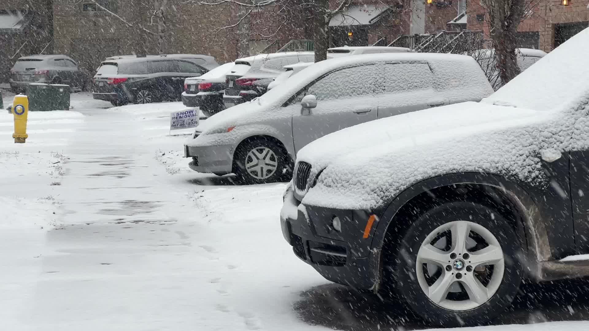 Snowfall in Toronto, Canada