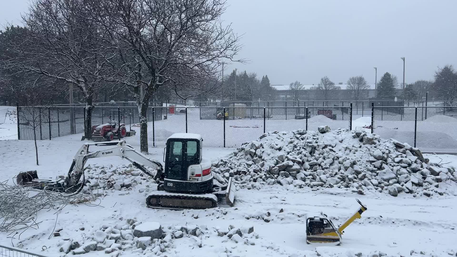 Snowfall in Toronto, Canada