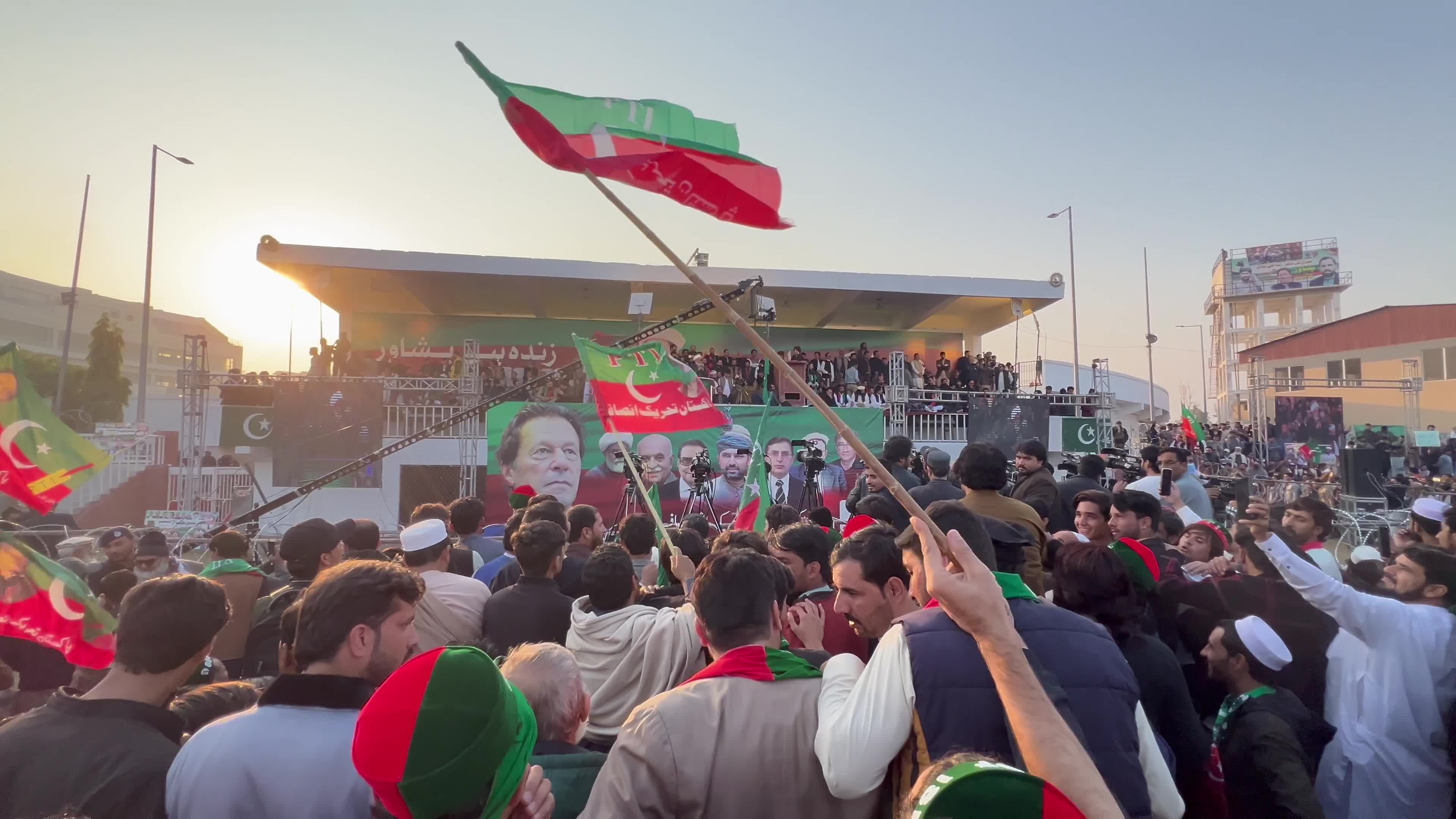 Opposition PTI party rally in Peshawar

