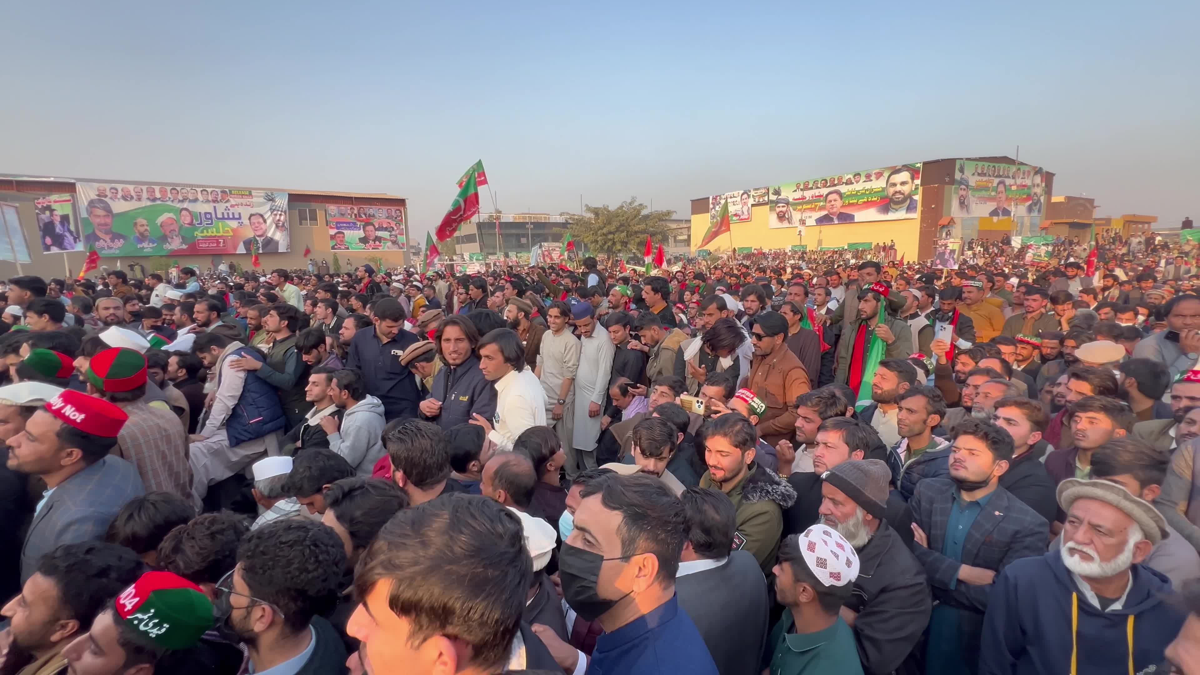 Opposition PTI party rally in Peshawar
