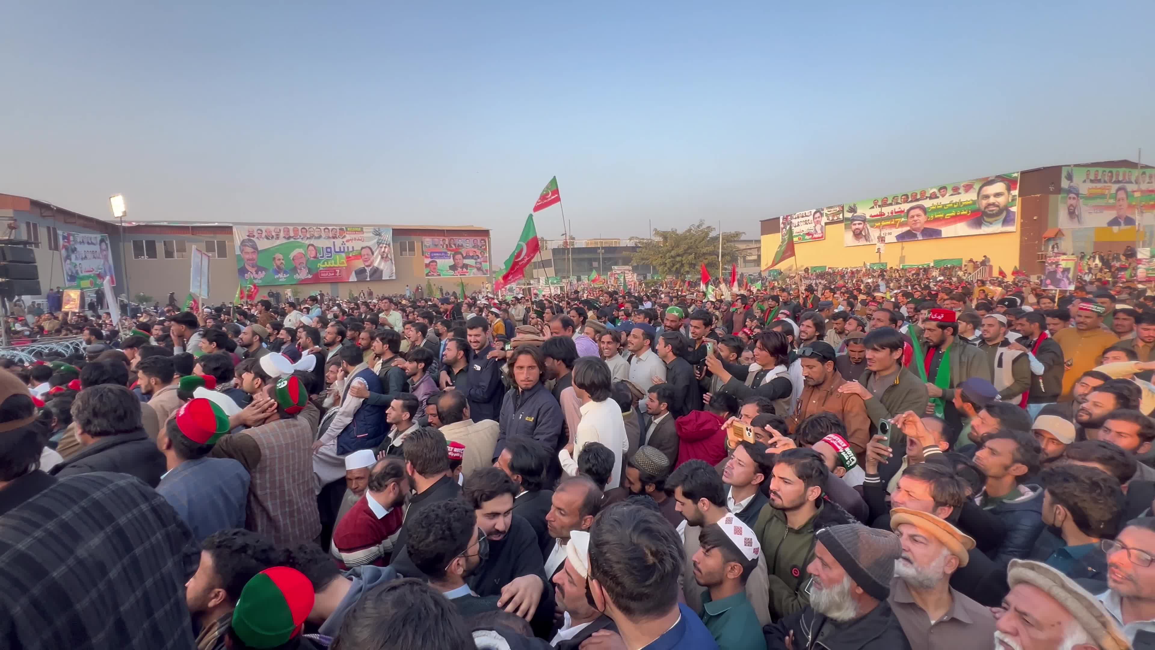 Opposition PTI party rally in Peshawar
