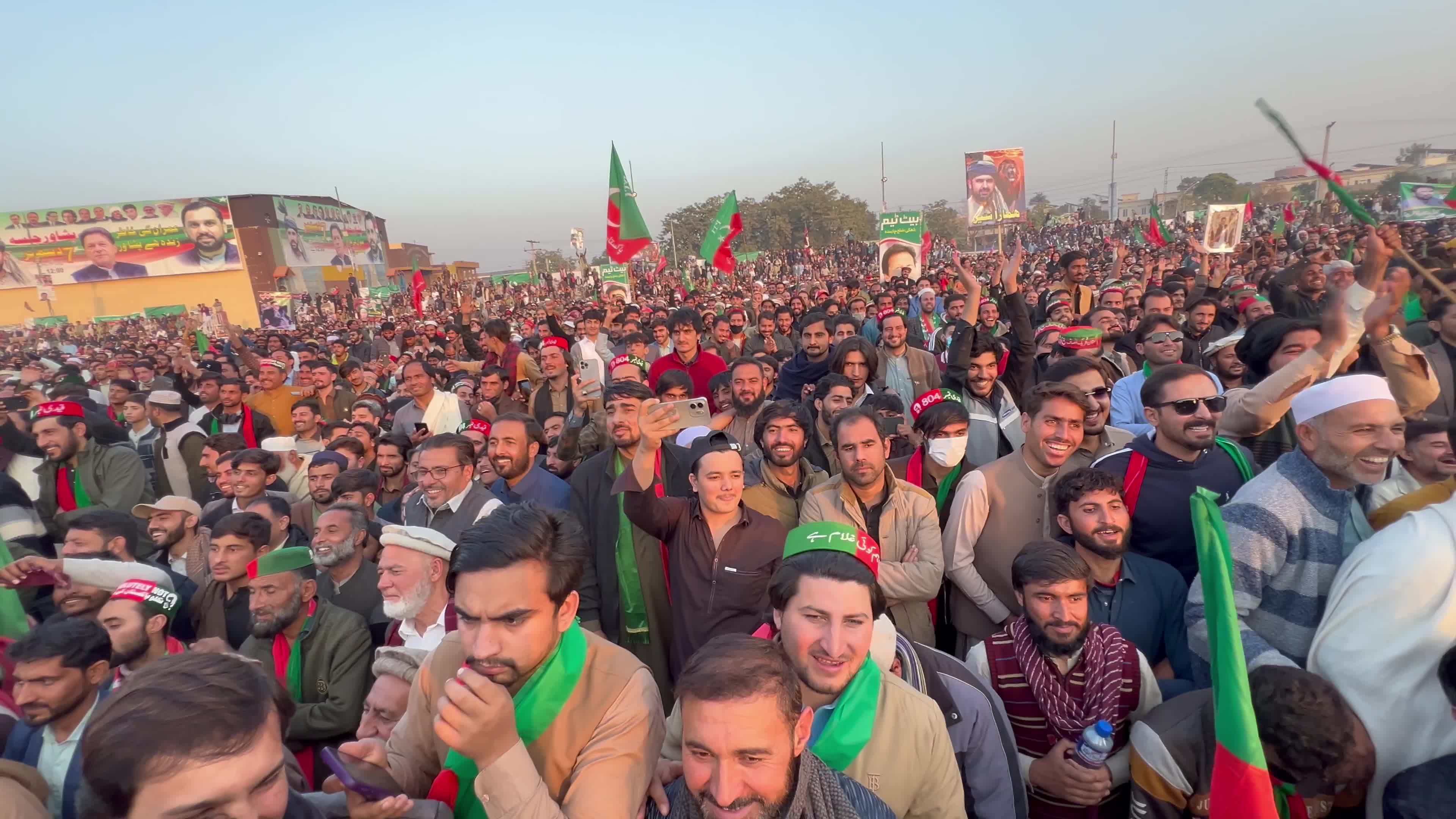 Opposition PTI party rally in Peshawar
