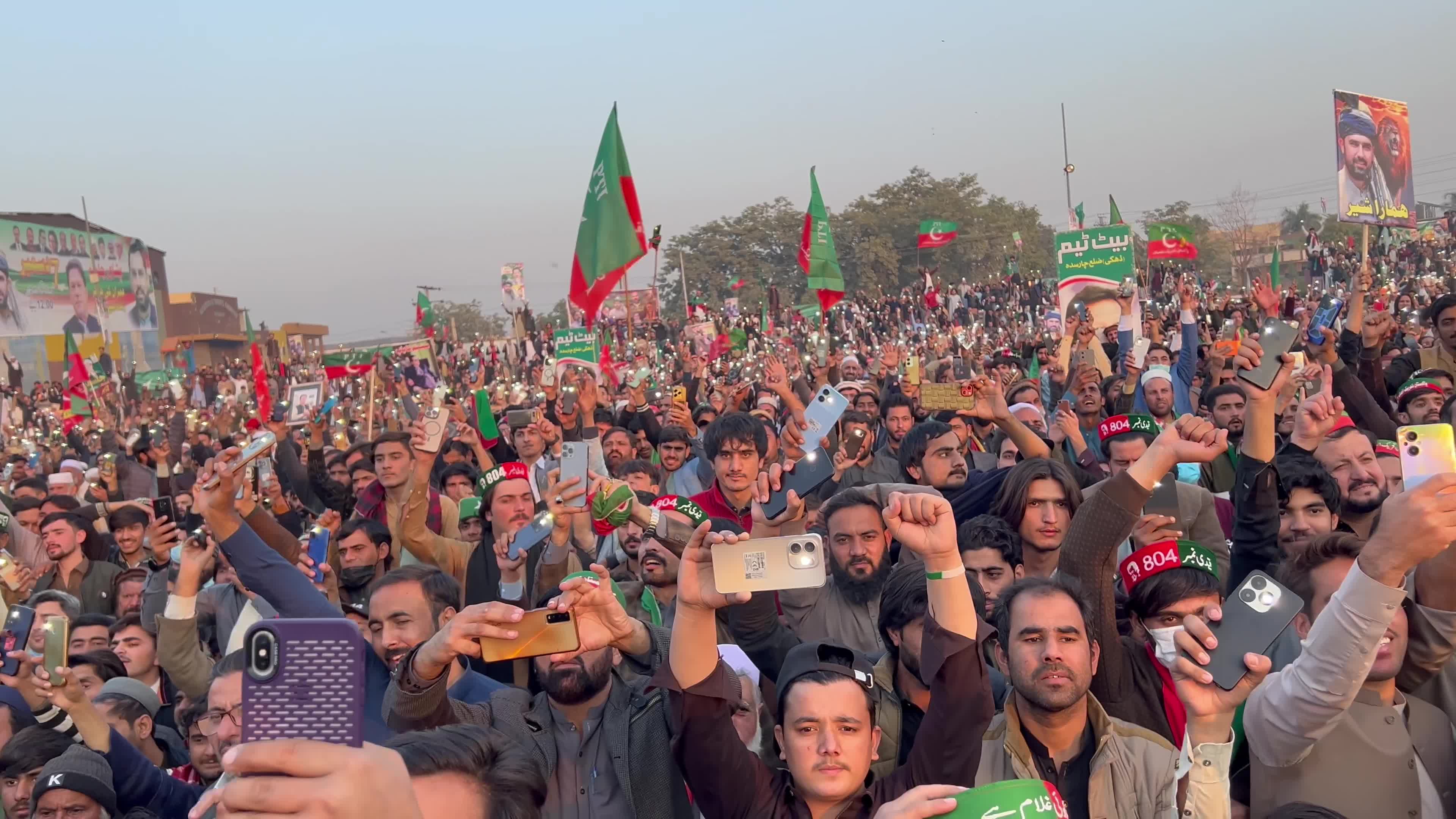 Opposition PTI party rally in Peshawar
