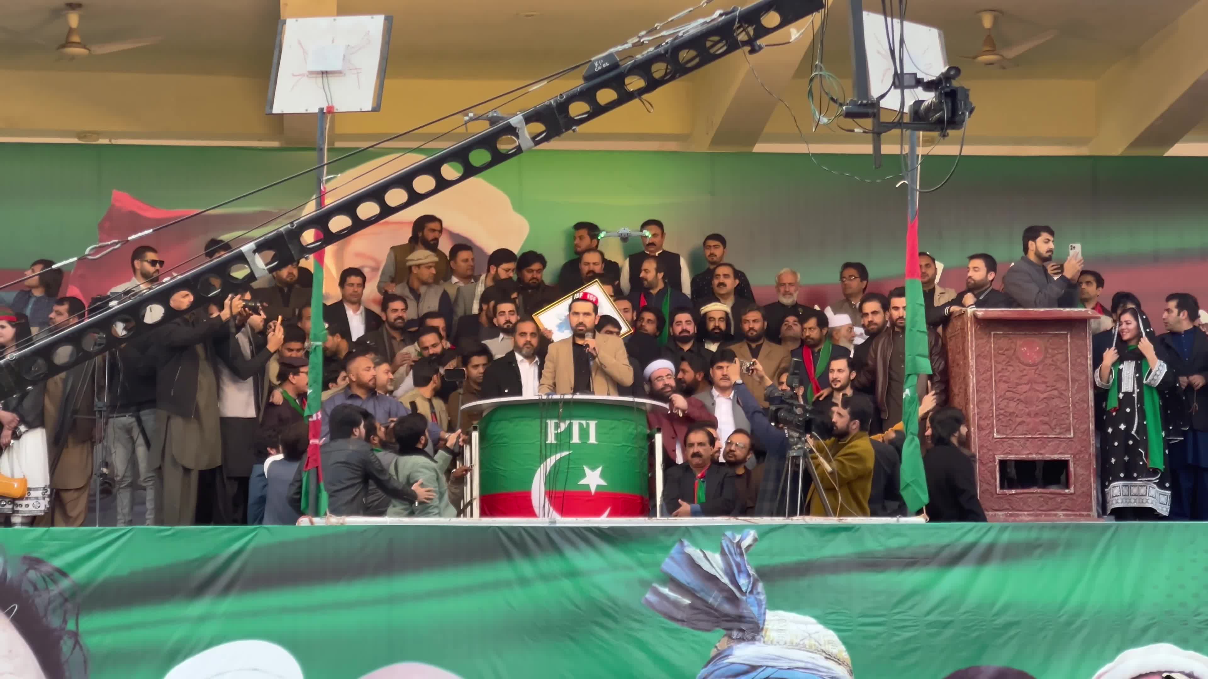 Opposition PTI party rally in Peshawar
