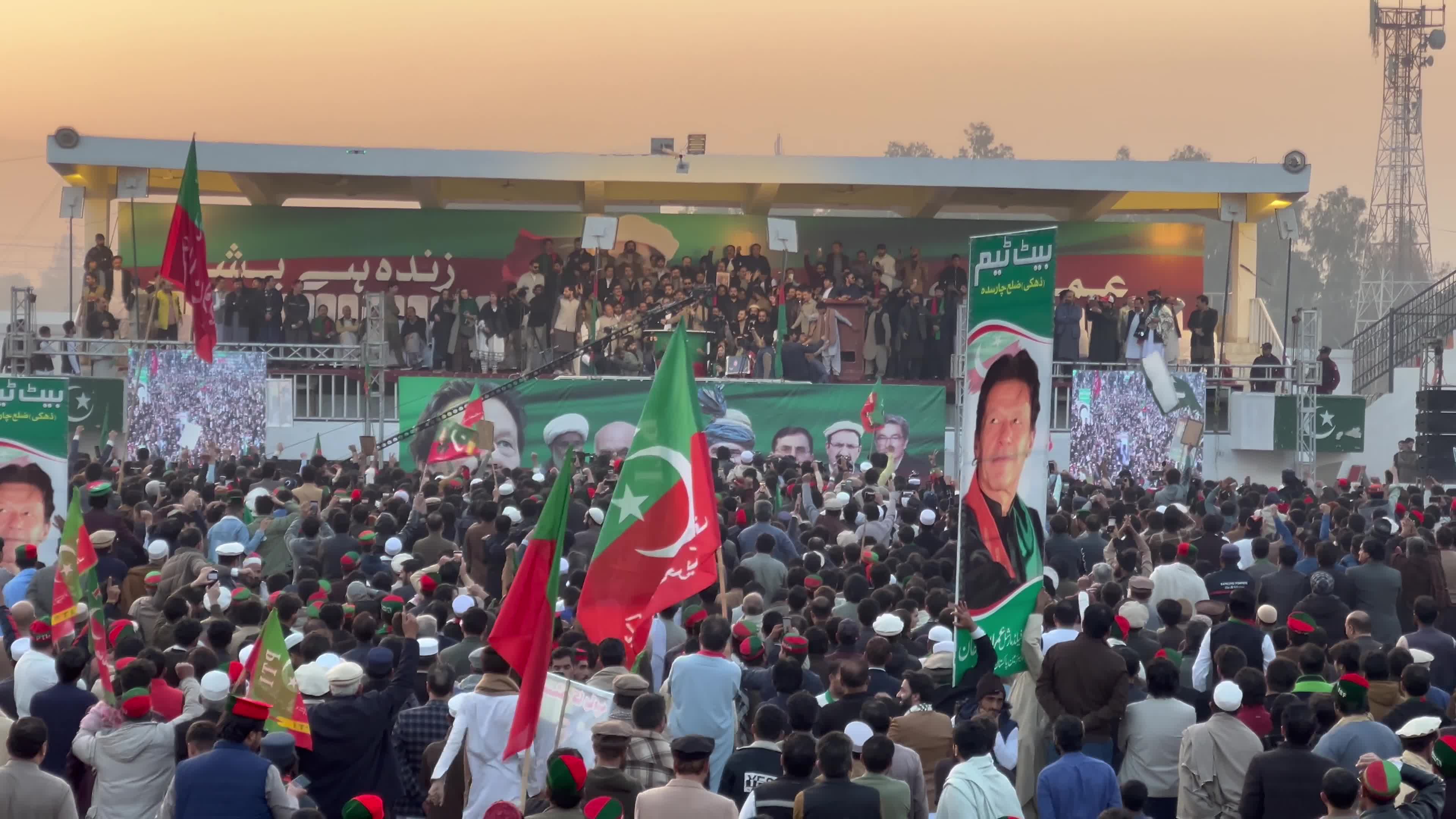Opposition PTI party rally in Peshawar

