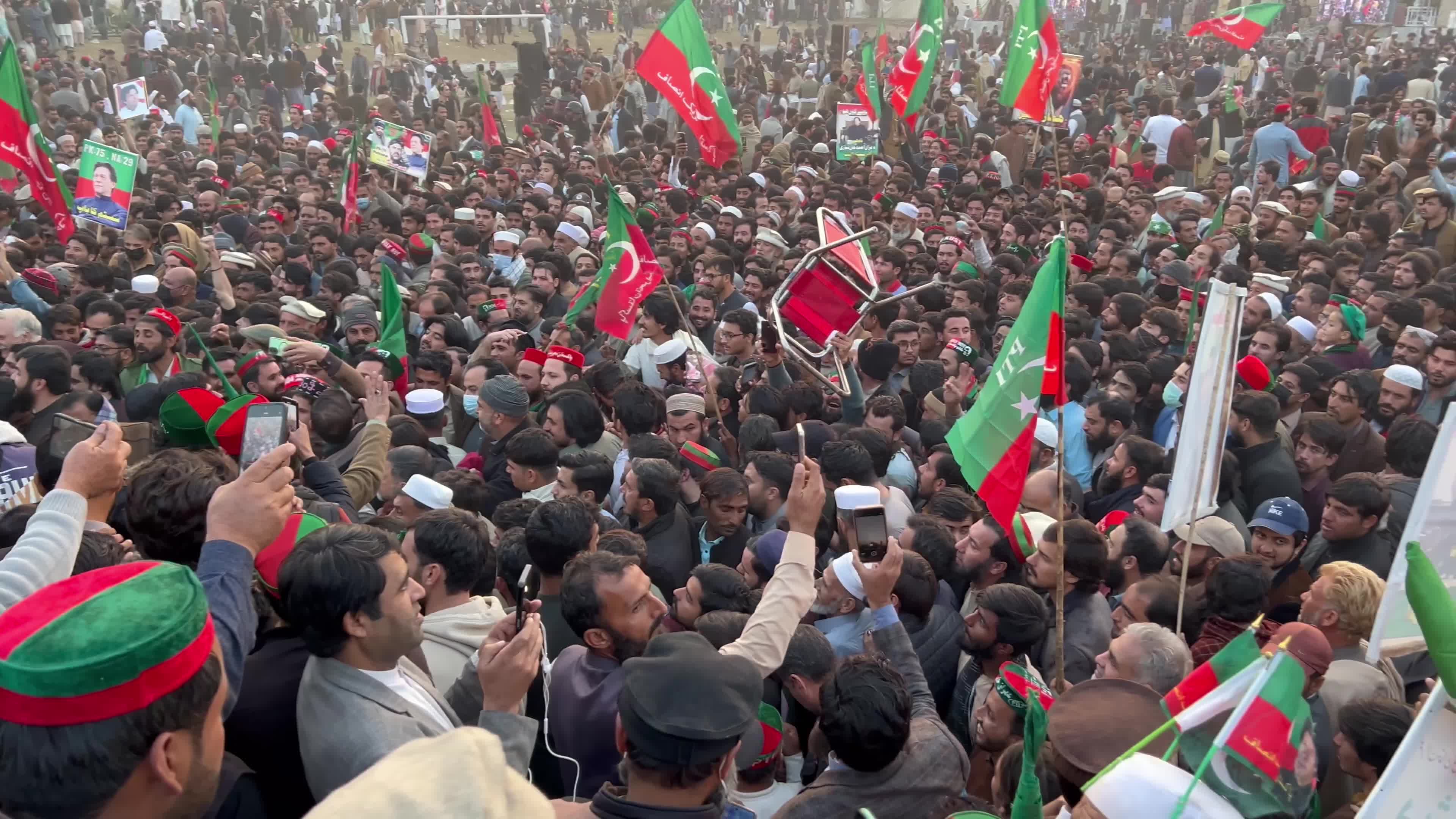 Opposition PTI party rally in Peshawar
