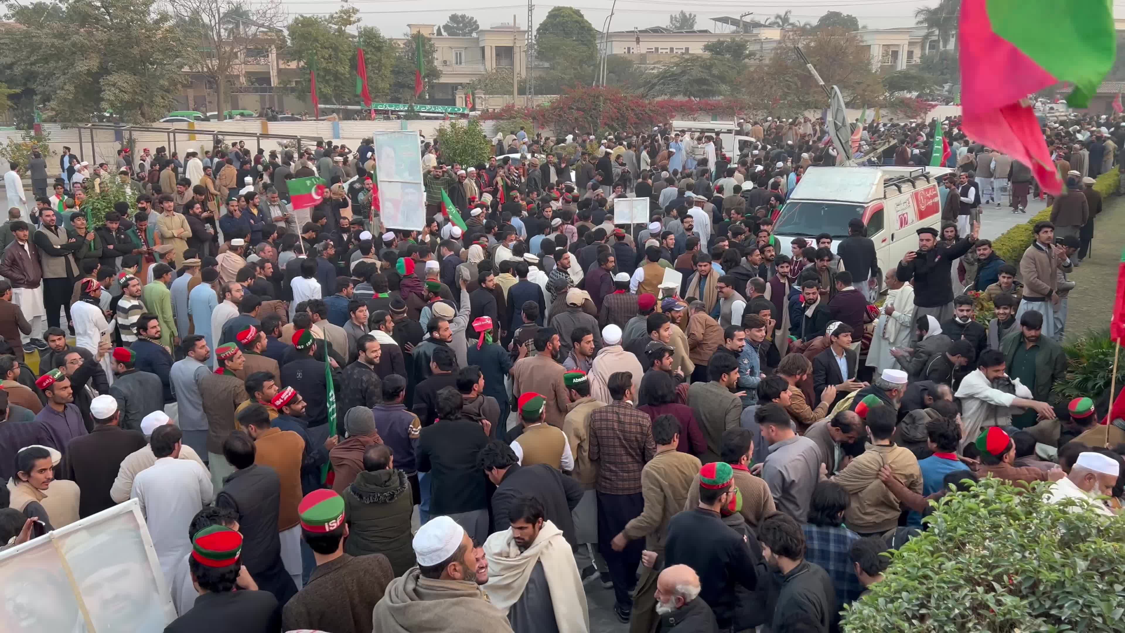 Opposition PTI party rally in Peshawar
