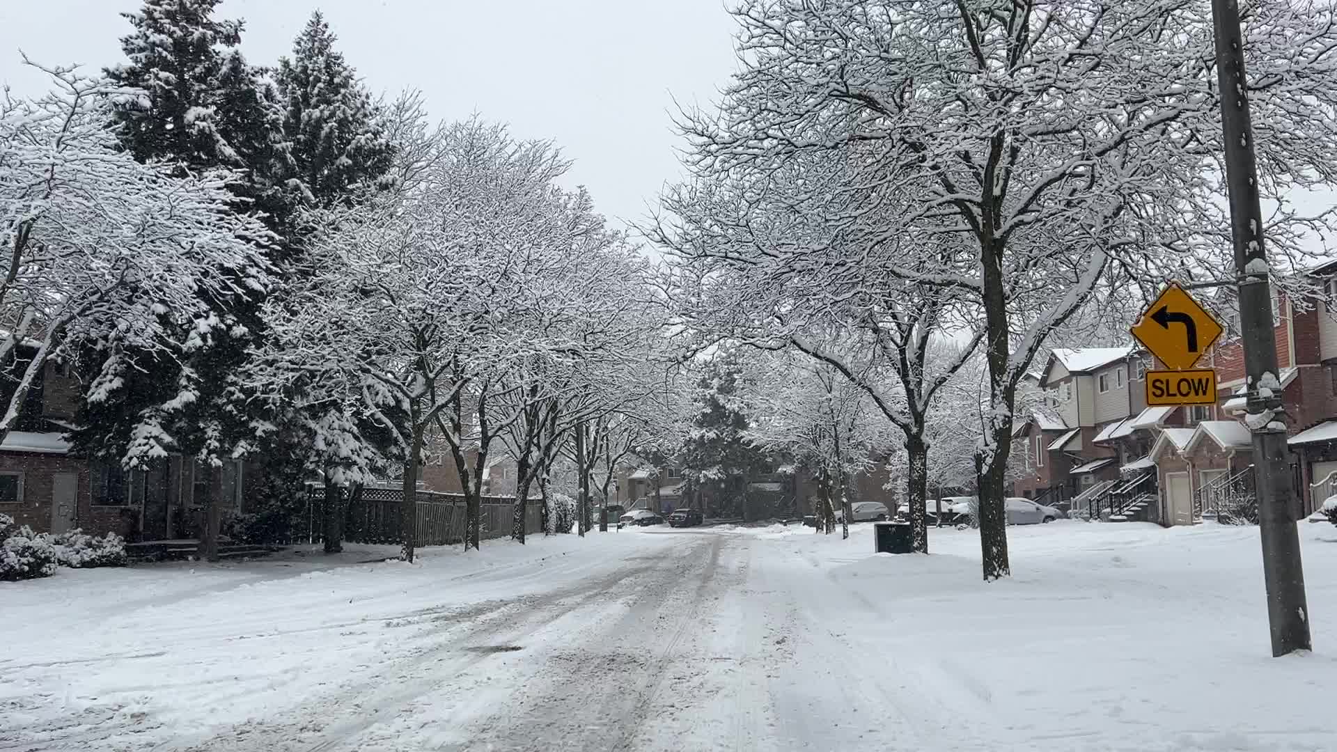 Two back-to-back snowstorms hit Toronto, Canada