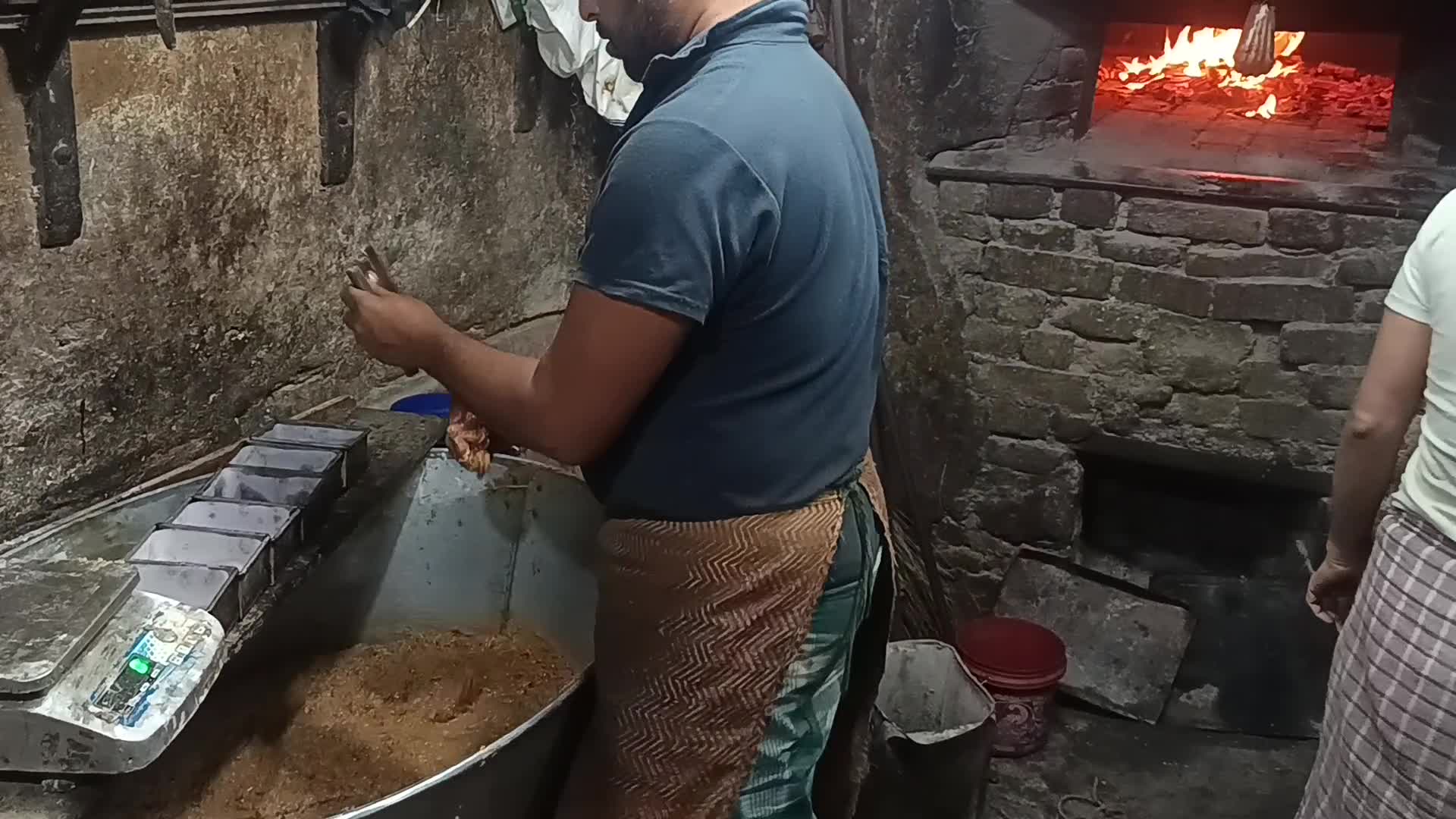 Traditional Christmas cake making in India.