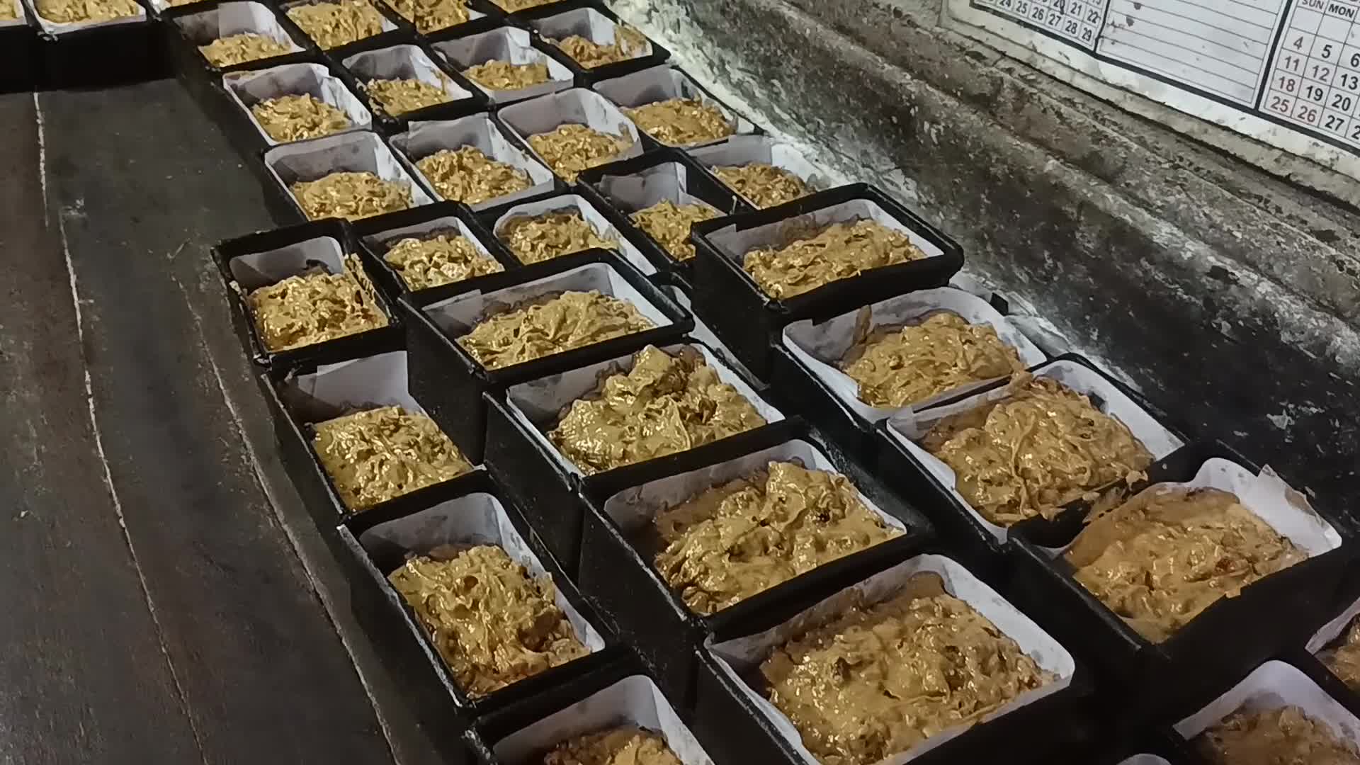 Traditional Christmas cake making in India.