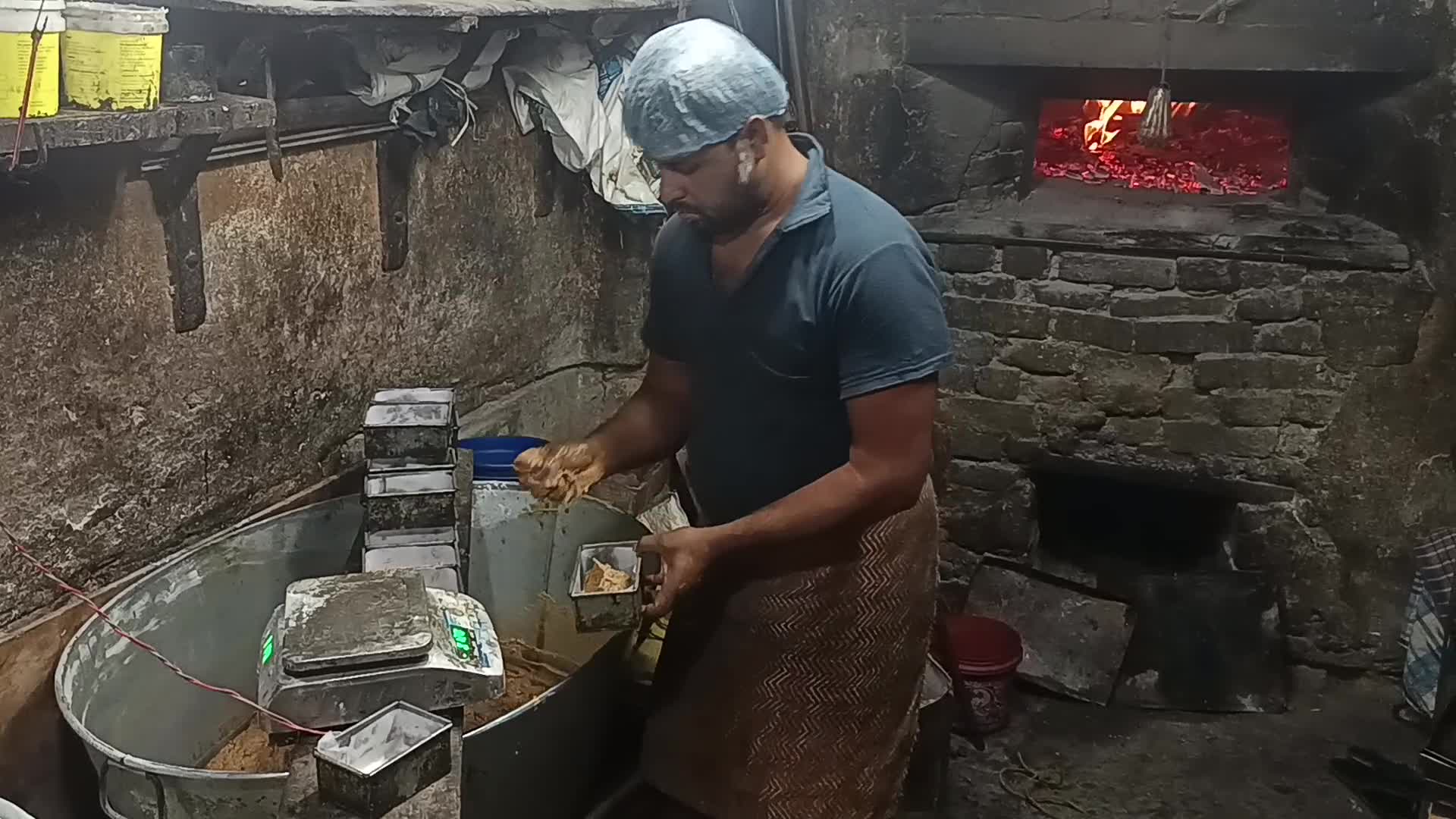 Traditional Christmas cake making in India.
