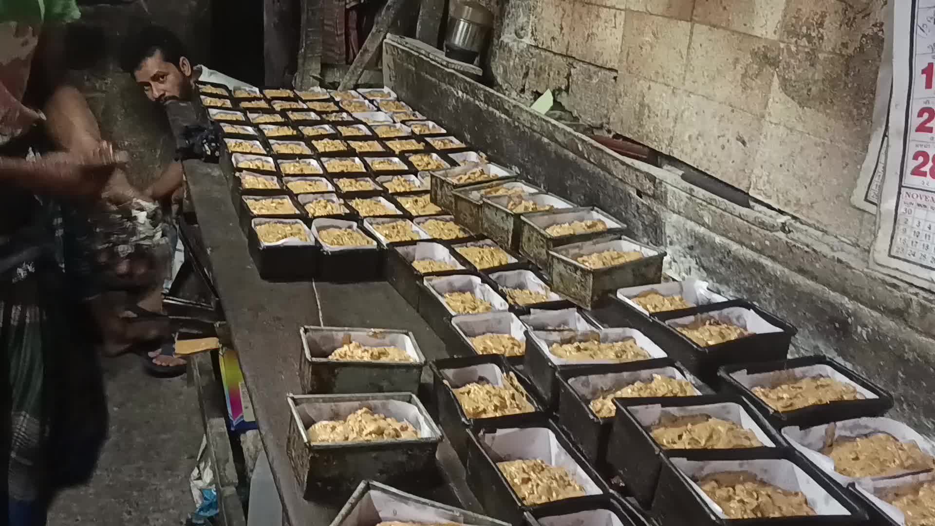 Traditional Christmas cake making in India.
