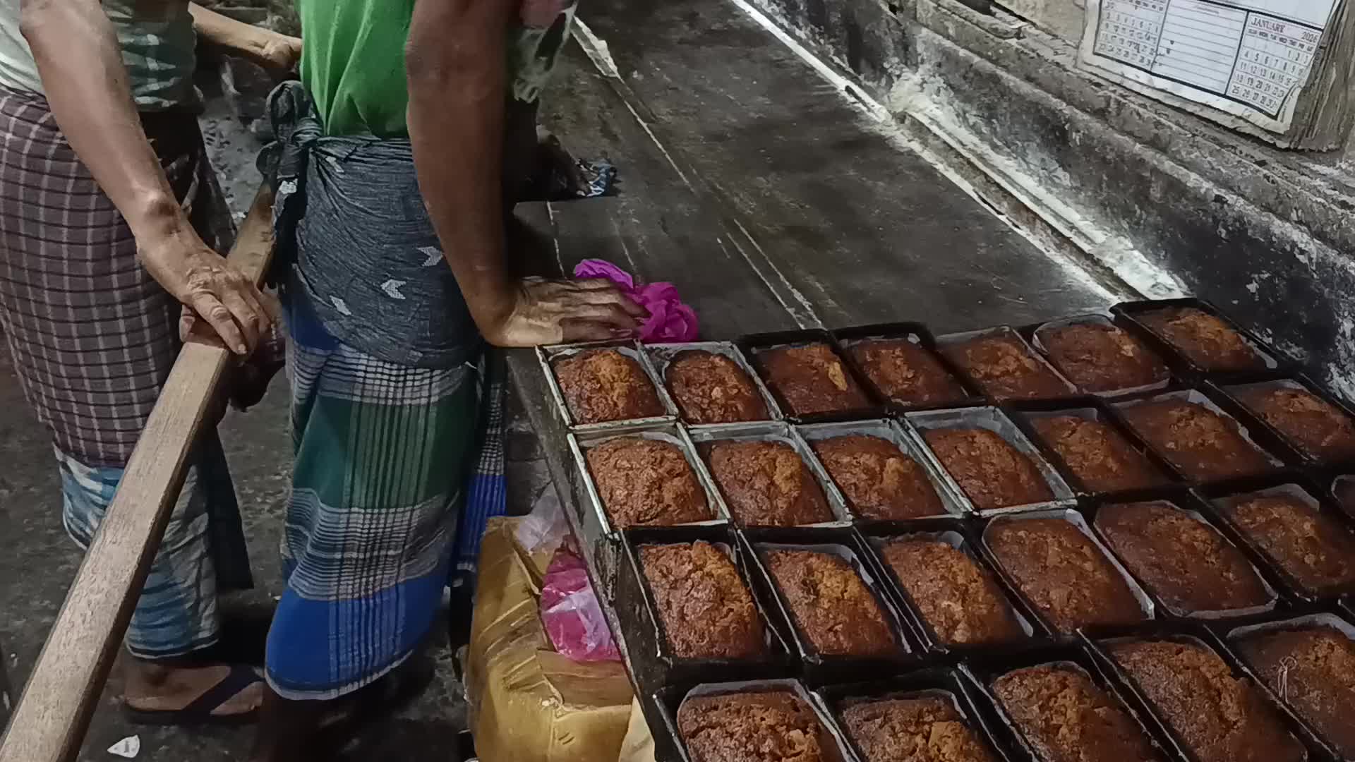 Traditional Christmas cake making in India.