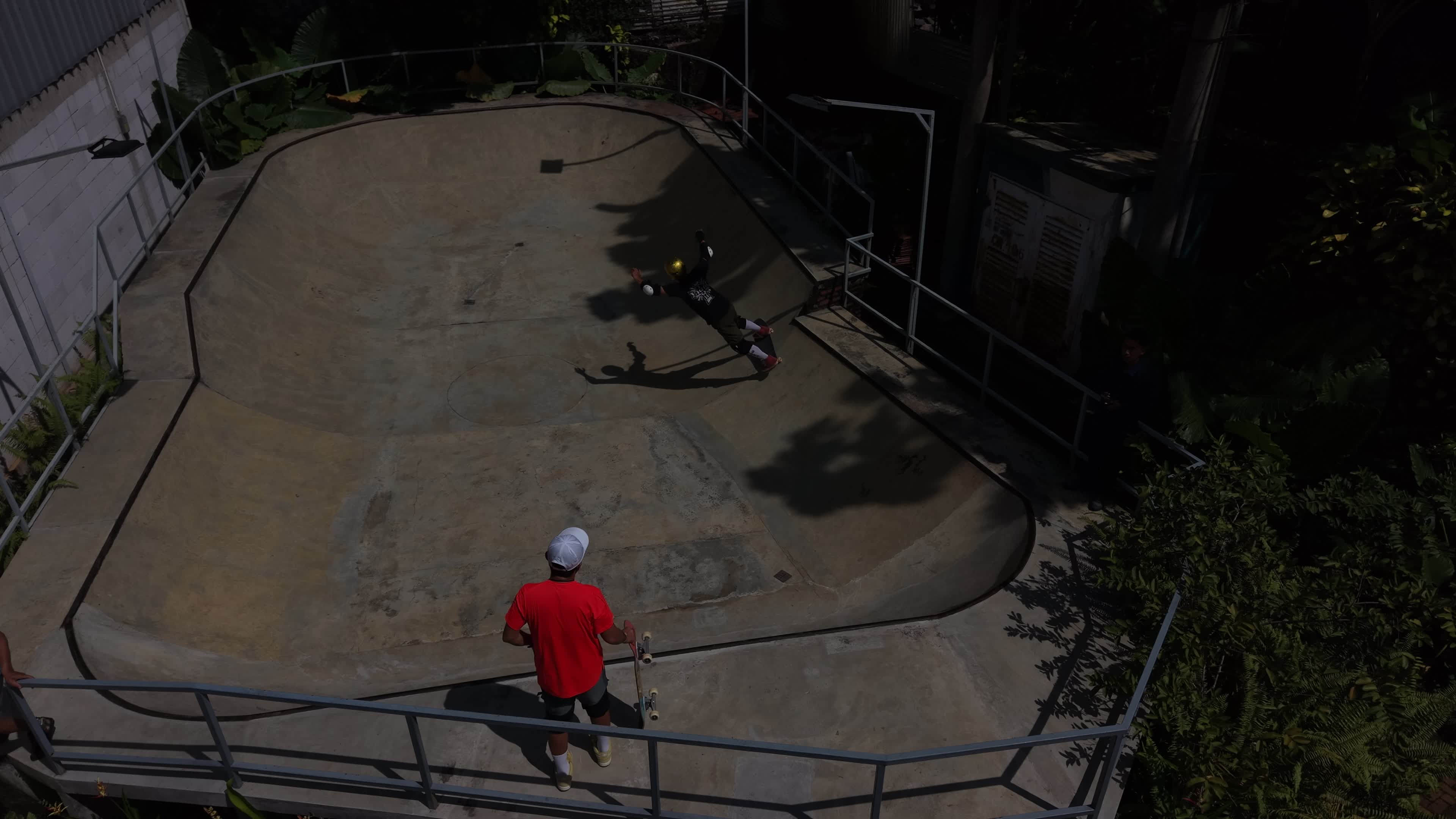Skateboard hardcore action in Jakarta