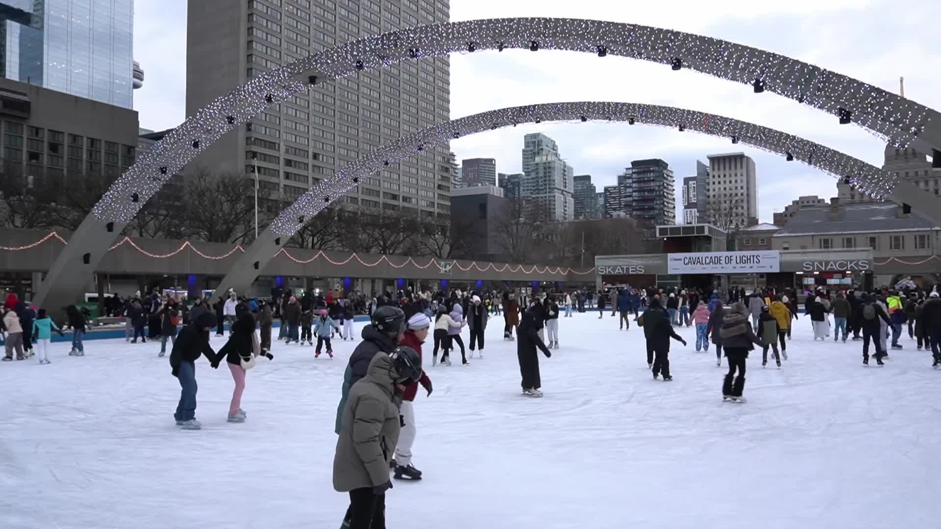 Ice skating in Toronto, Canada