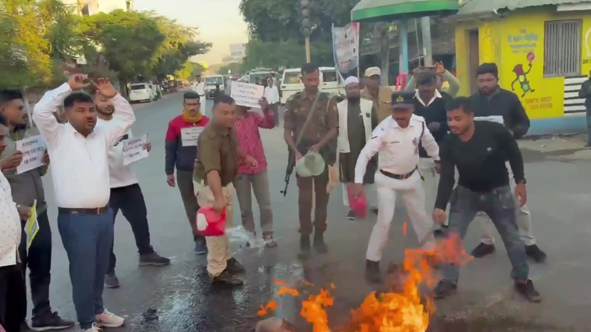 The All Assam Minority Students’ Union (AAMSU _ protest against Reported Attacks on Minorities in Bangladesh