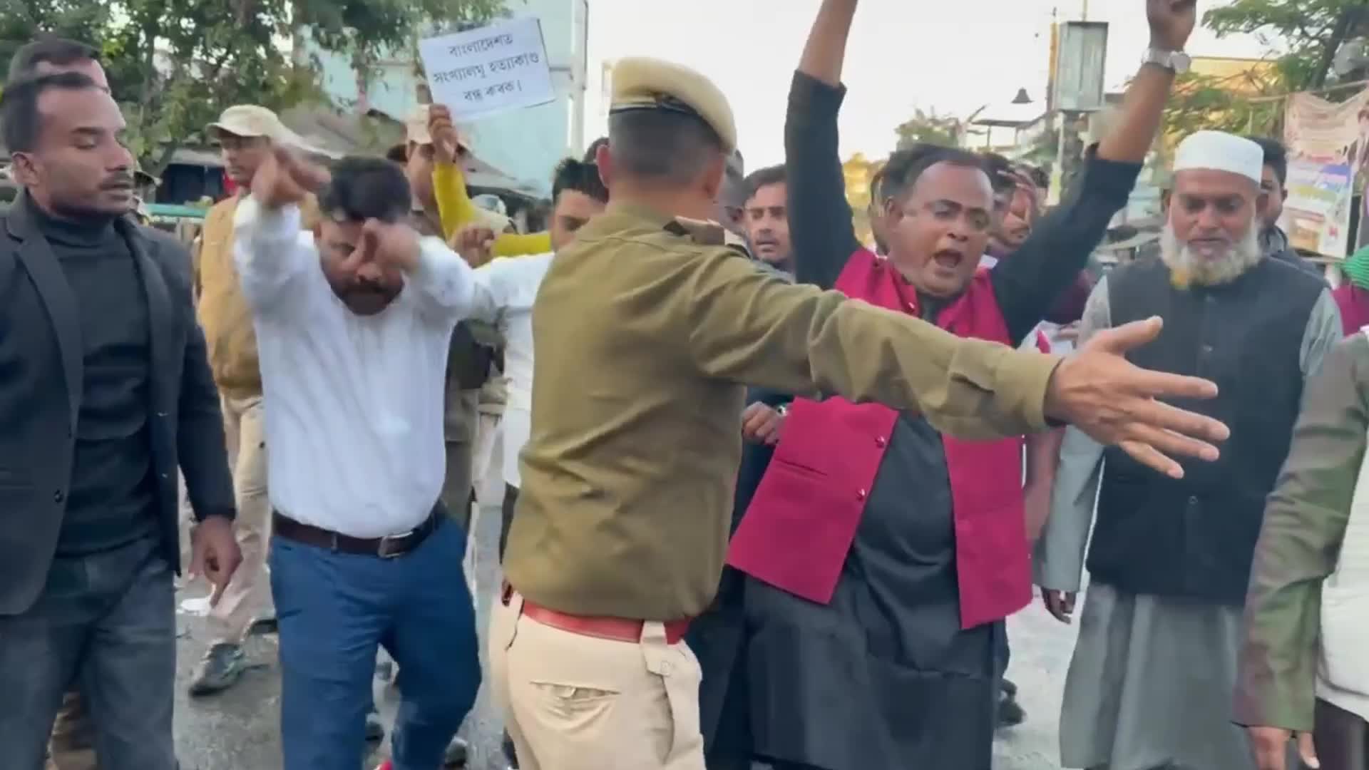 The All Assam Minority Students’ Union (AAMSU _ protest against Reported Attacks on Minorities in Bangladesh