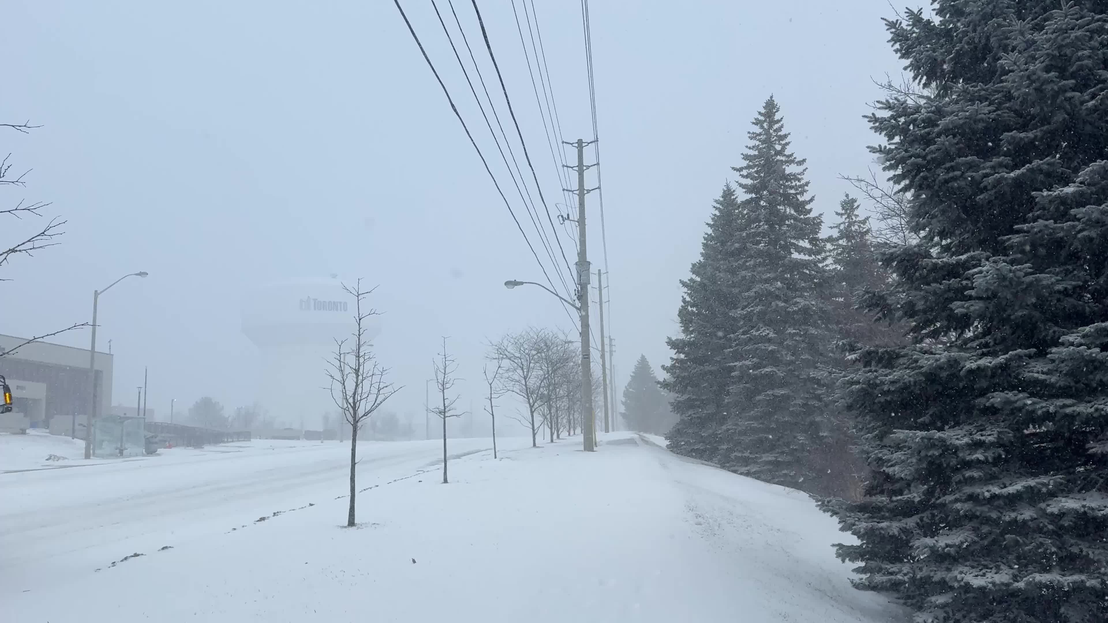 Snowstorm in Toronto, Canada