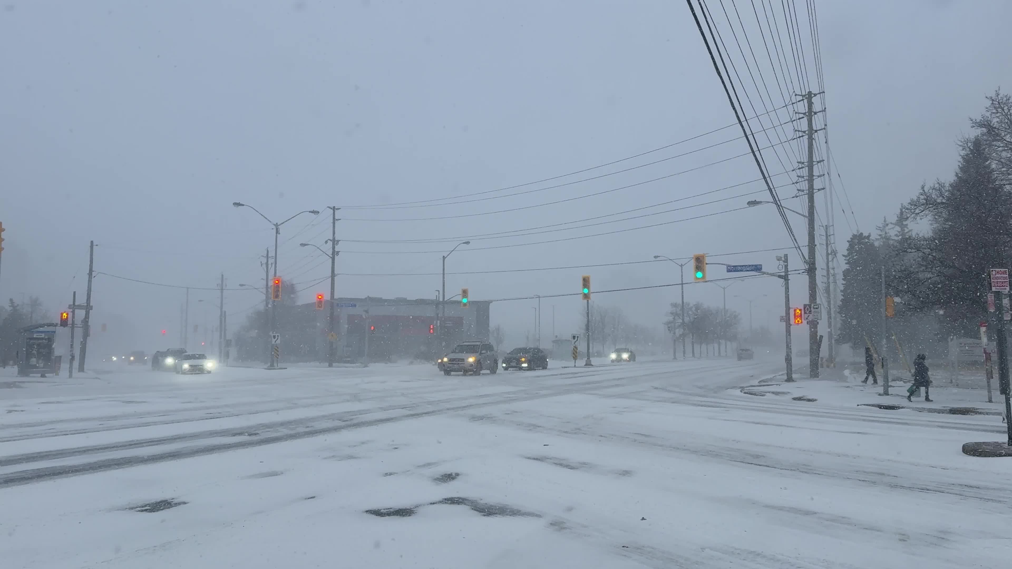 Snowstorm in Toronto, Canada