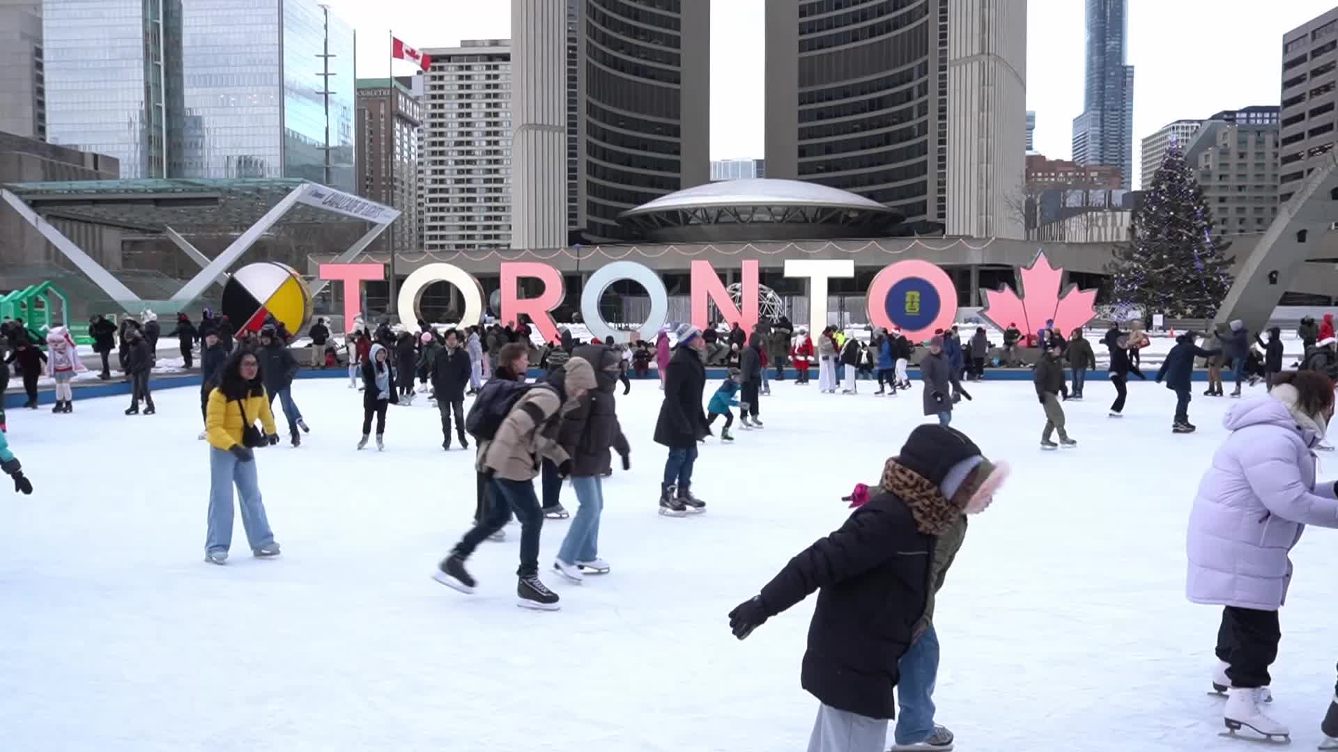 Ice skating in Toronto, Canada
