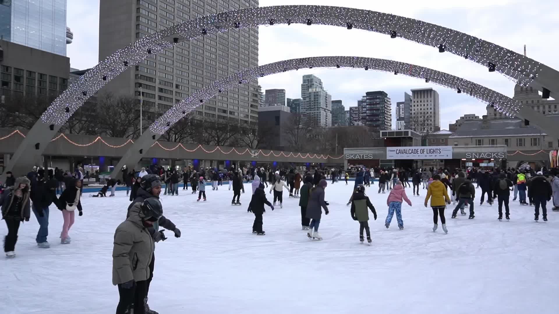 Ice skating in Toronto, Canada
