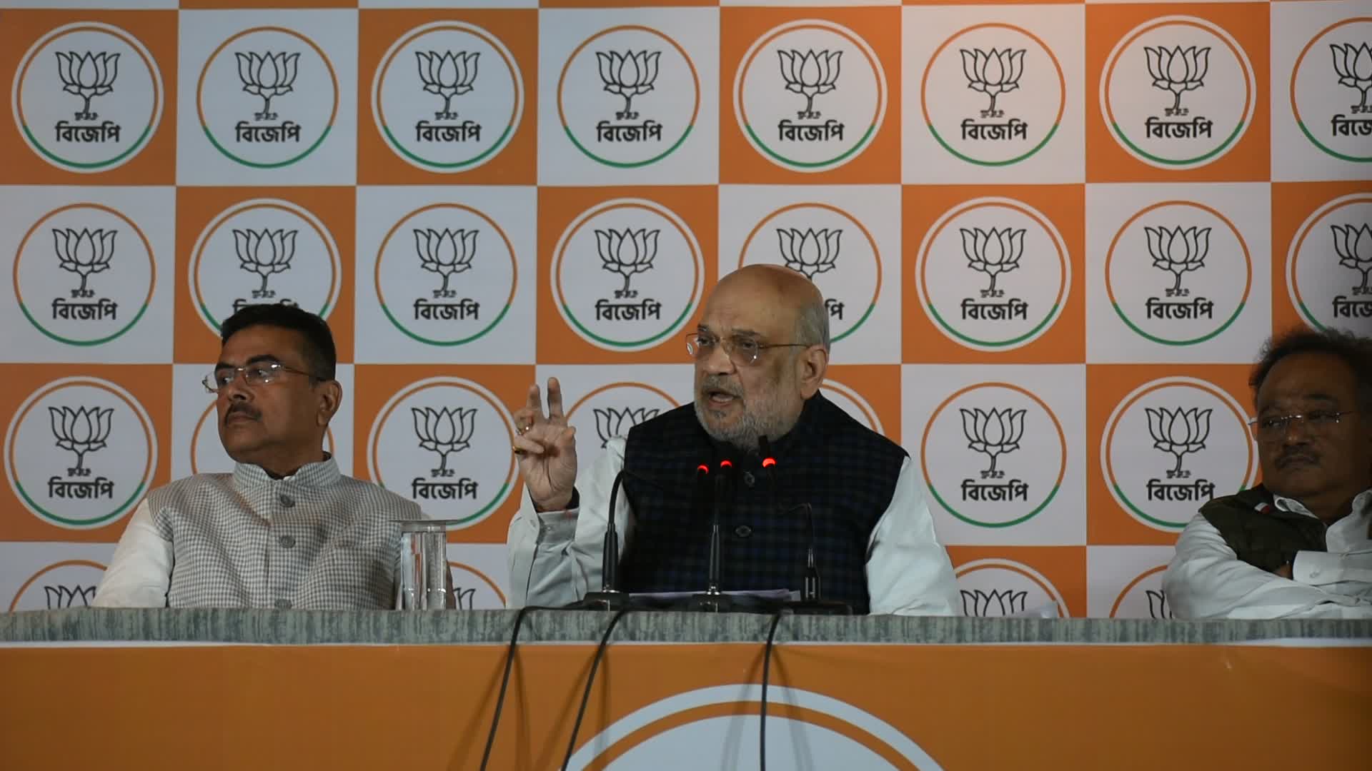 Home minister of India Sri Amit Shah in Kolkata. 