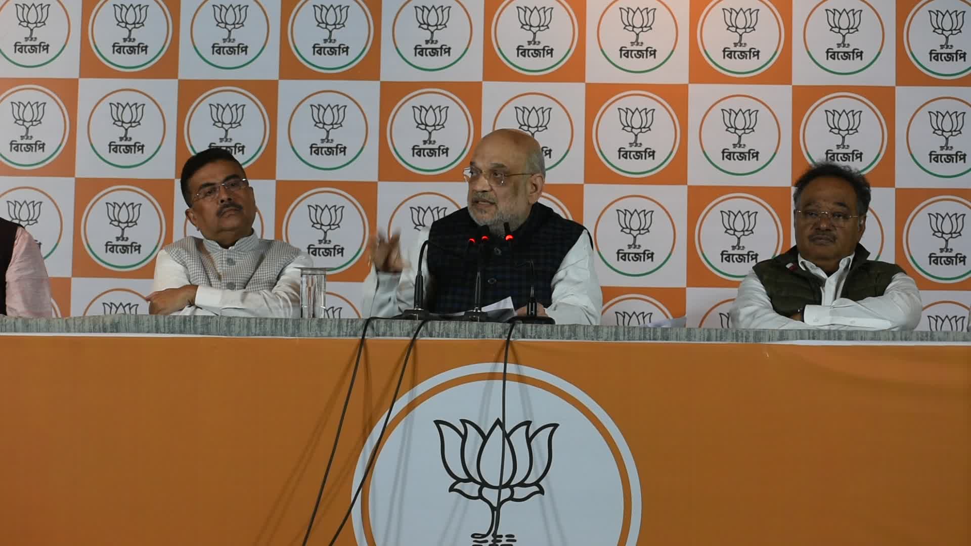 Home minister of India Sri Amit Shah in Kolkata. 