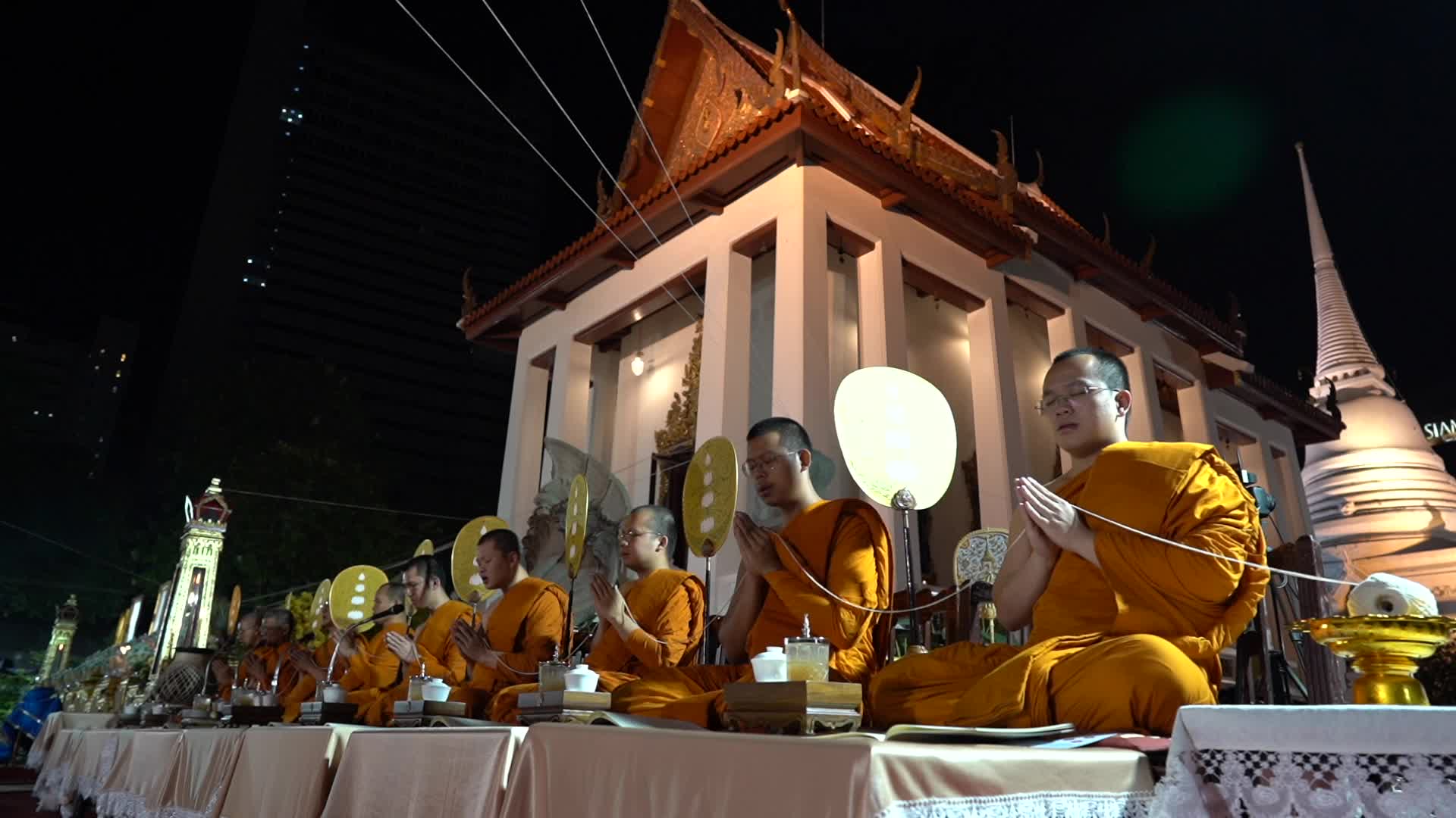 People Celebrate New Year's in Bangkok.