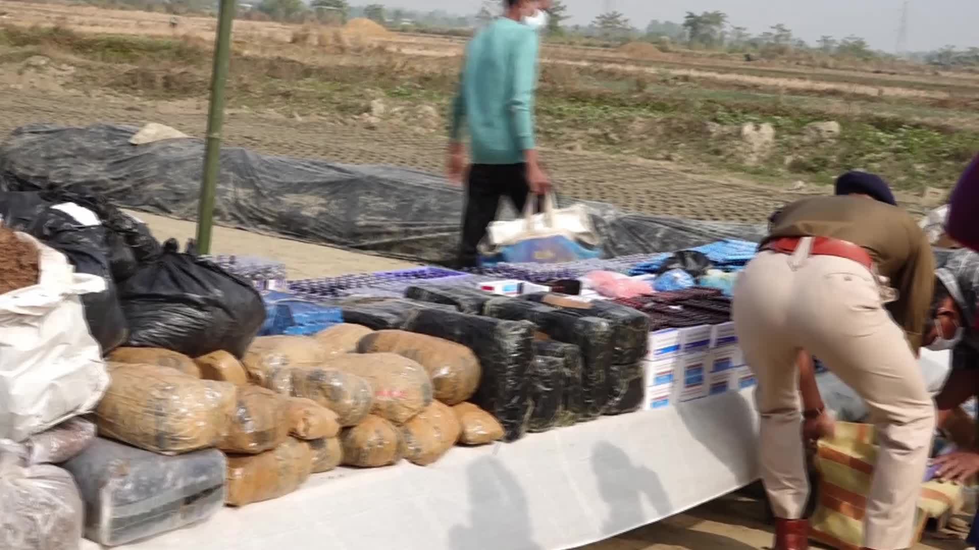 Drug Disposal By Assam Police In India