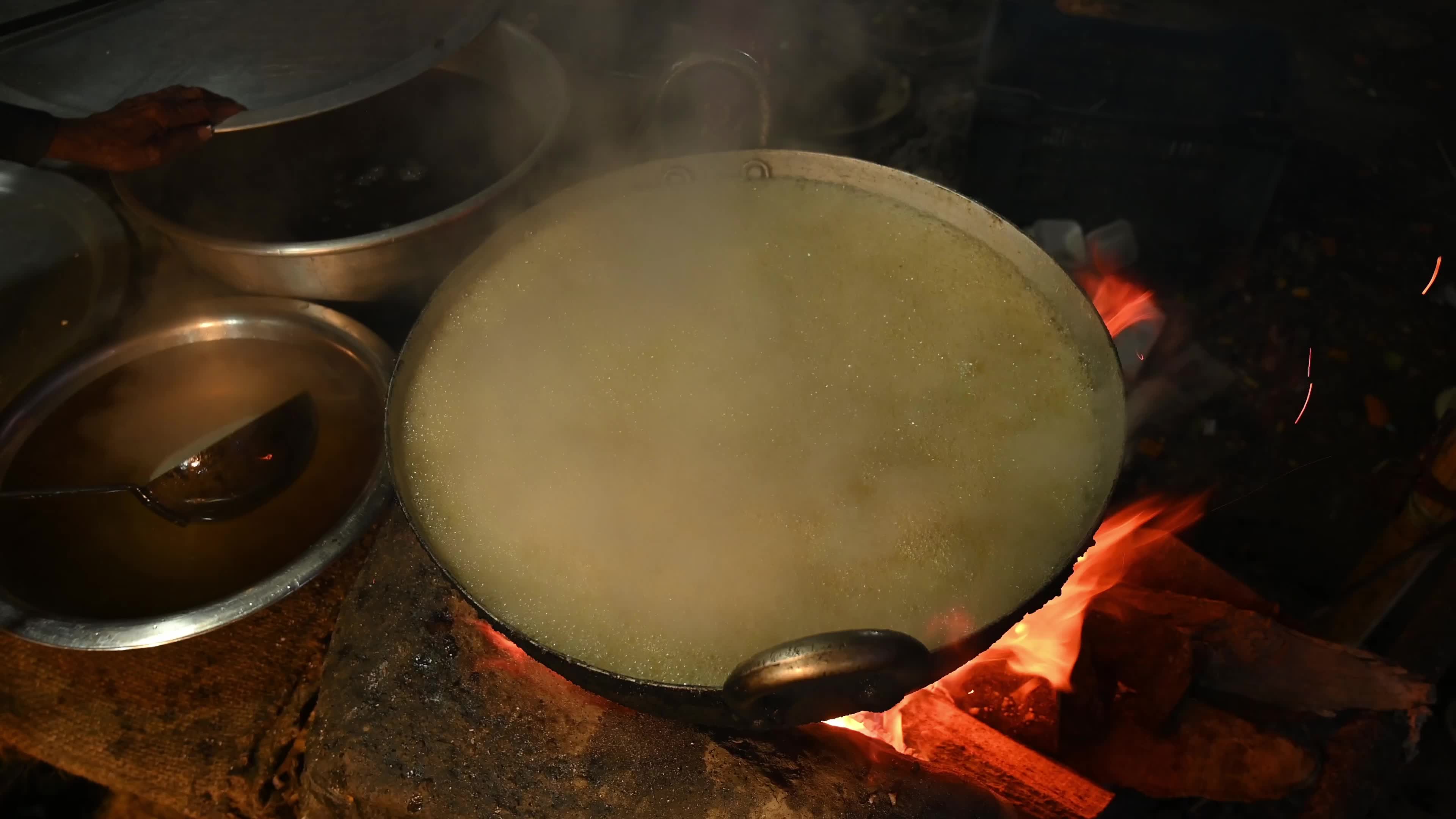 Rosogolla Making at the village fair - Indian sweets (mithai)