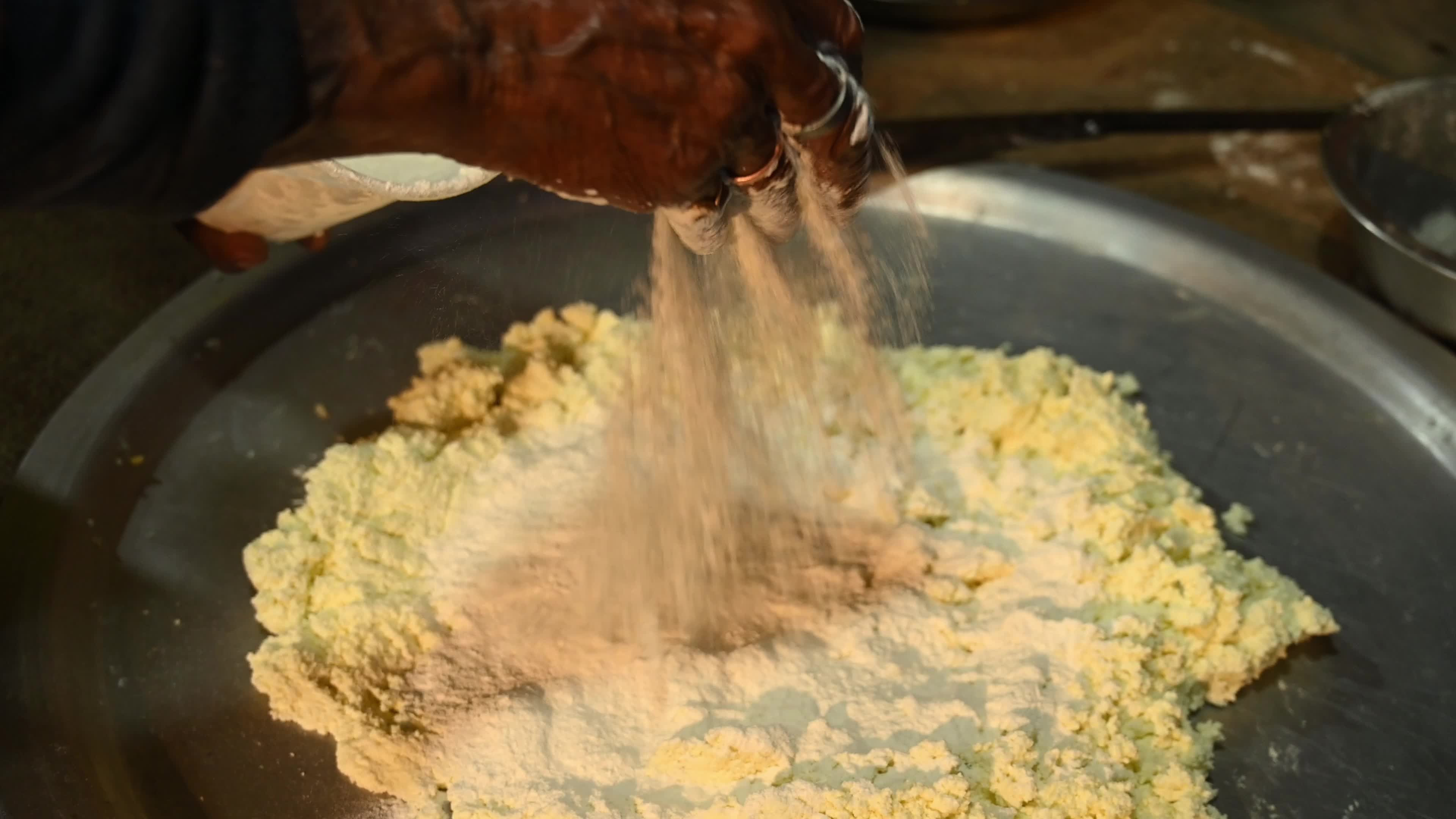Rosogolla Making at the village fair - Indian sweets (mithai)