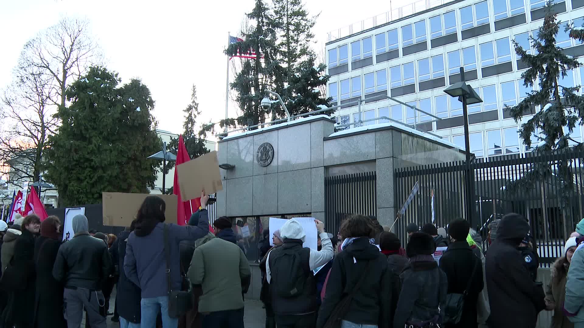 POLAND: Protesters rally in Warsaw against US Venezuela attack