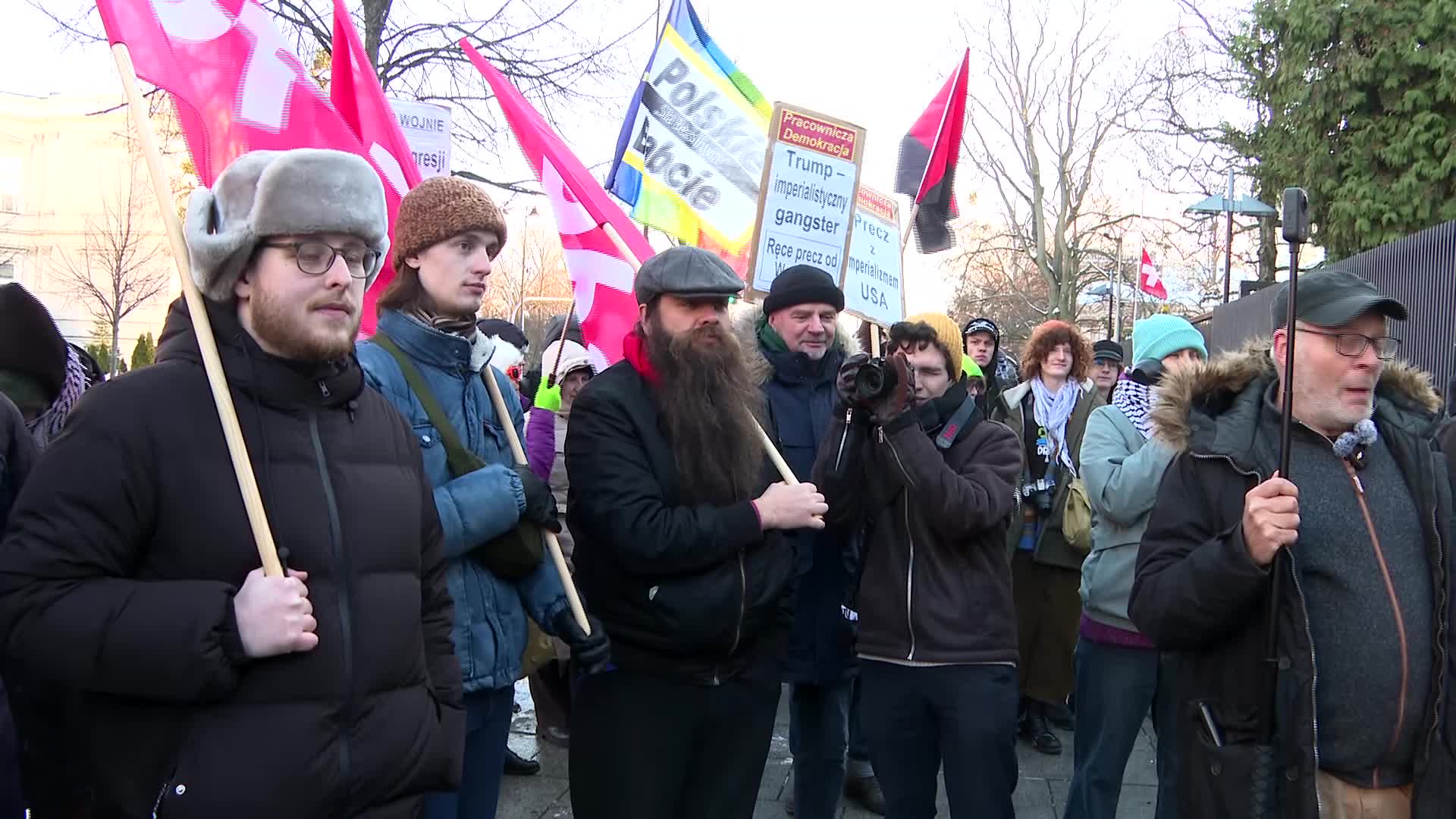POLAND: Protesters rally in Warsaw against US Venezuela attack