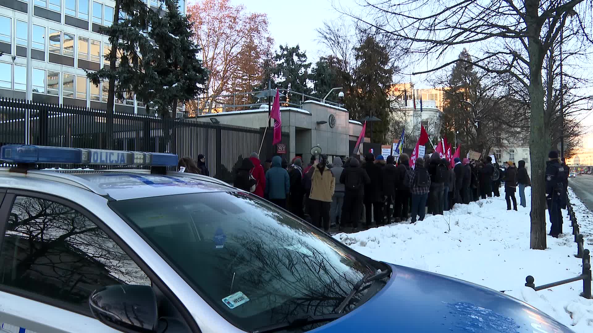 POLAND: Protesters rally in Warsaw against US Venezuela attack