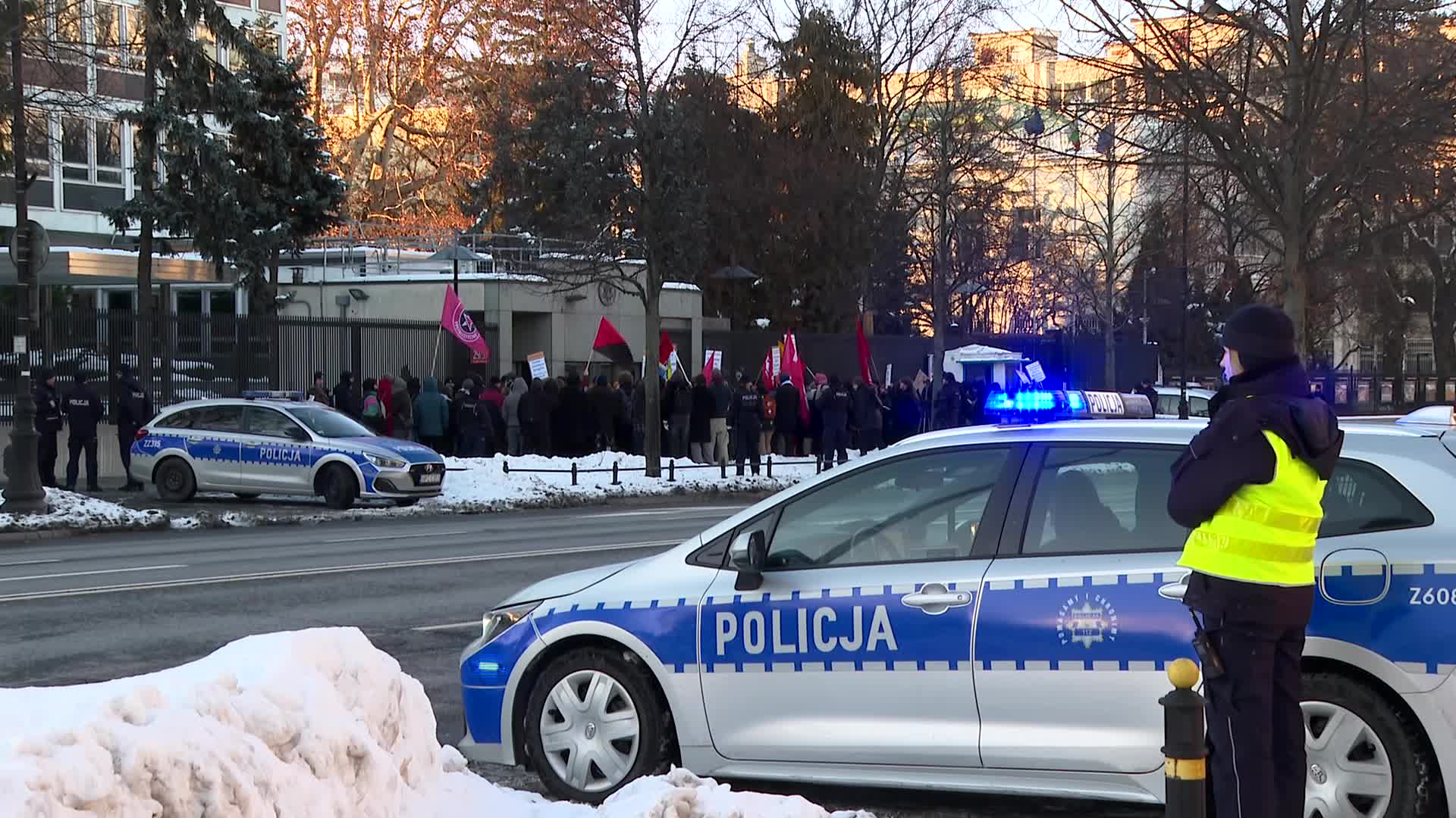 POLAND: Protesters rally in Warsaw against US Venezuela attack