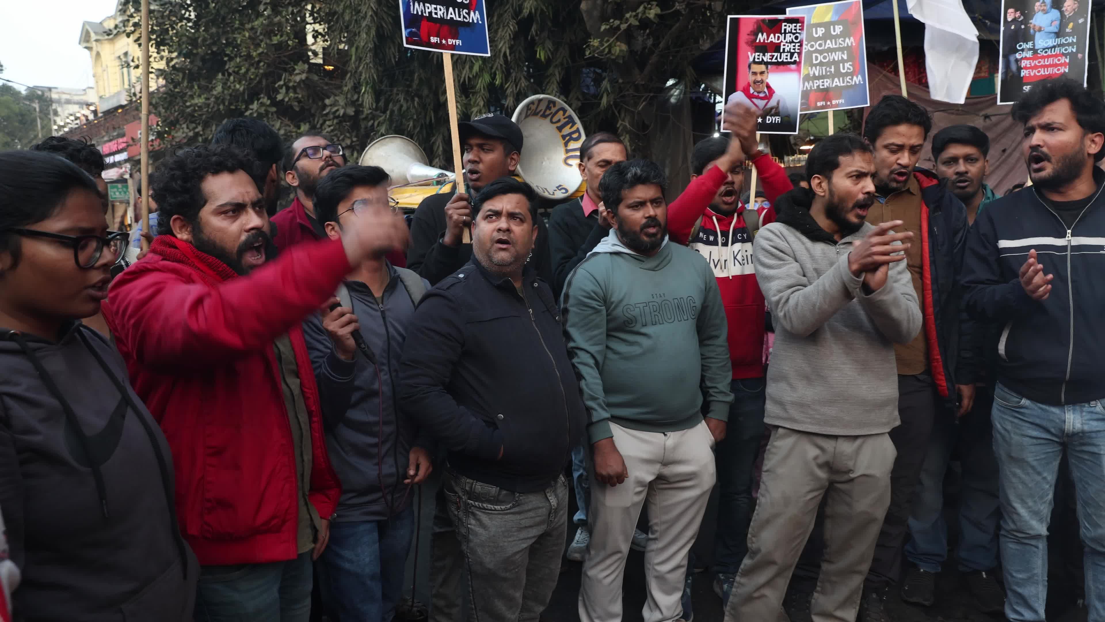 No War On Venezuela Protest In Kolkata, India 