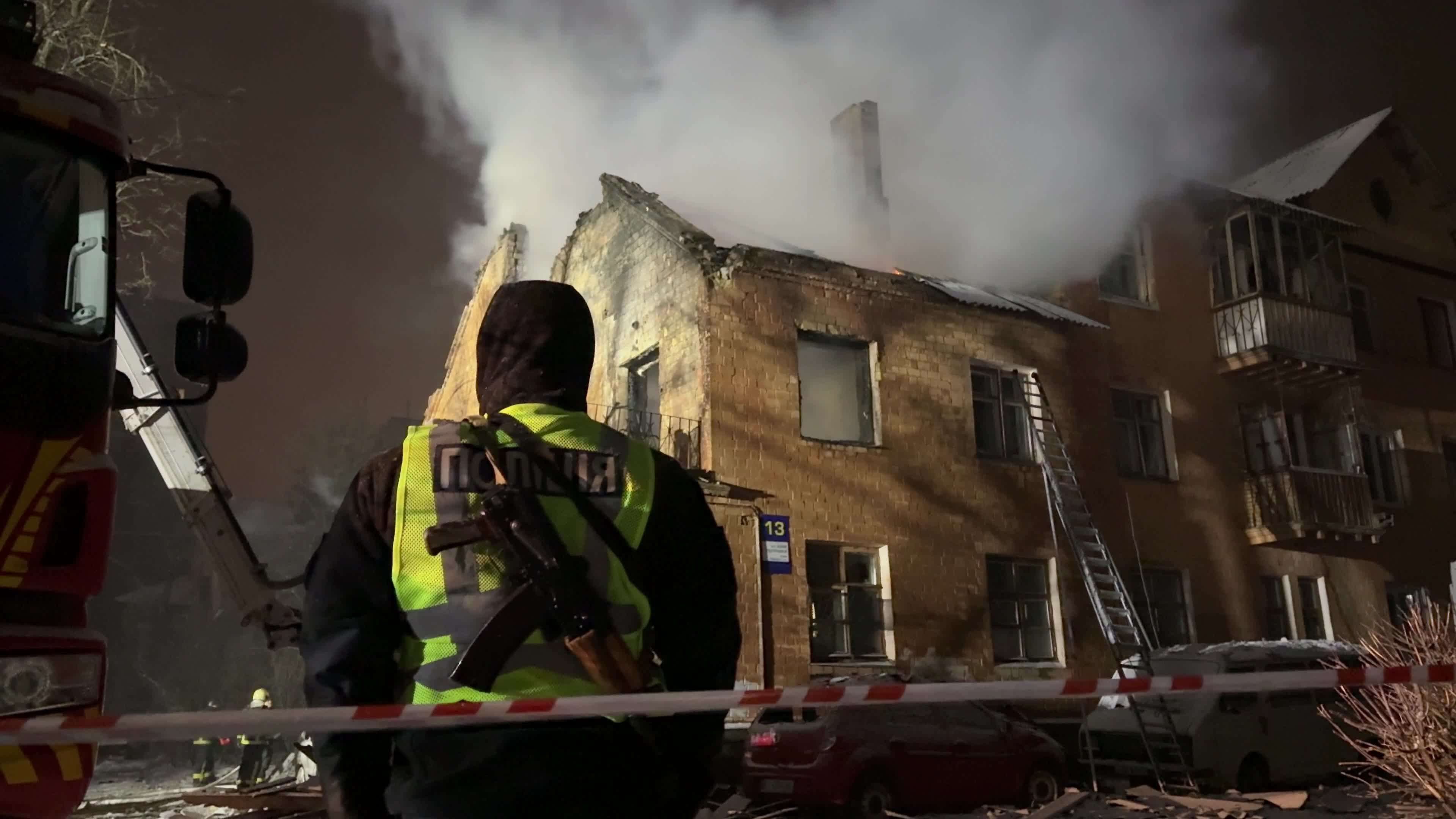 Massive Russian overnight attack on civilian infrastructure in Kyiv