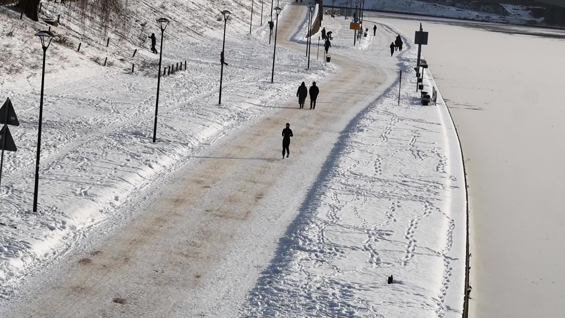 Poland's largest river - Vistula covered with ice