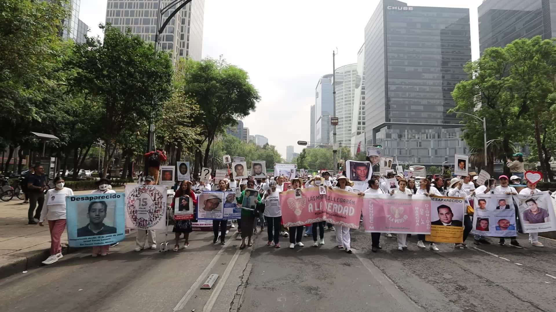 XIII National March for Dignity, national march May 10 in CDMX for the disappeared in the country.