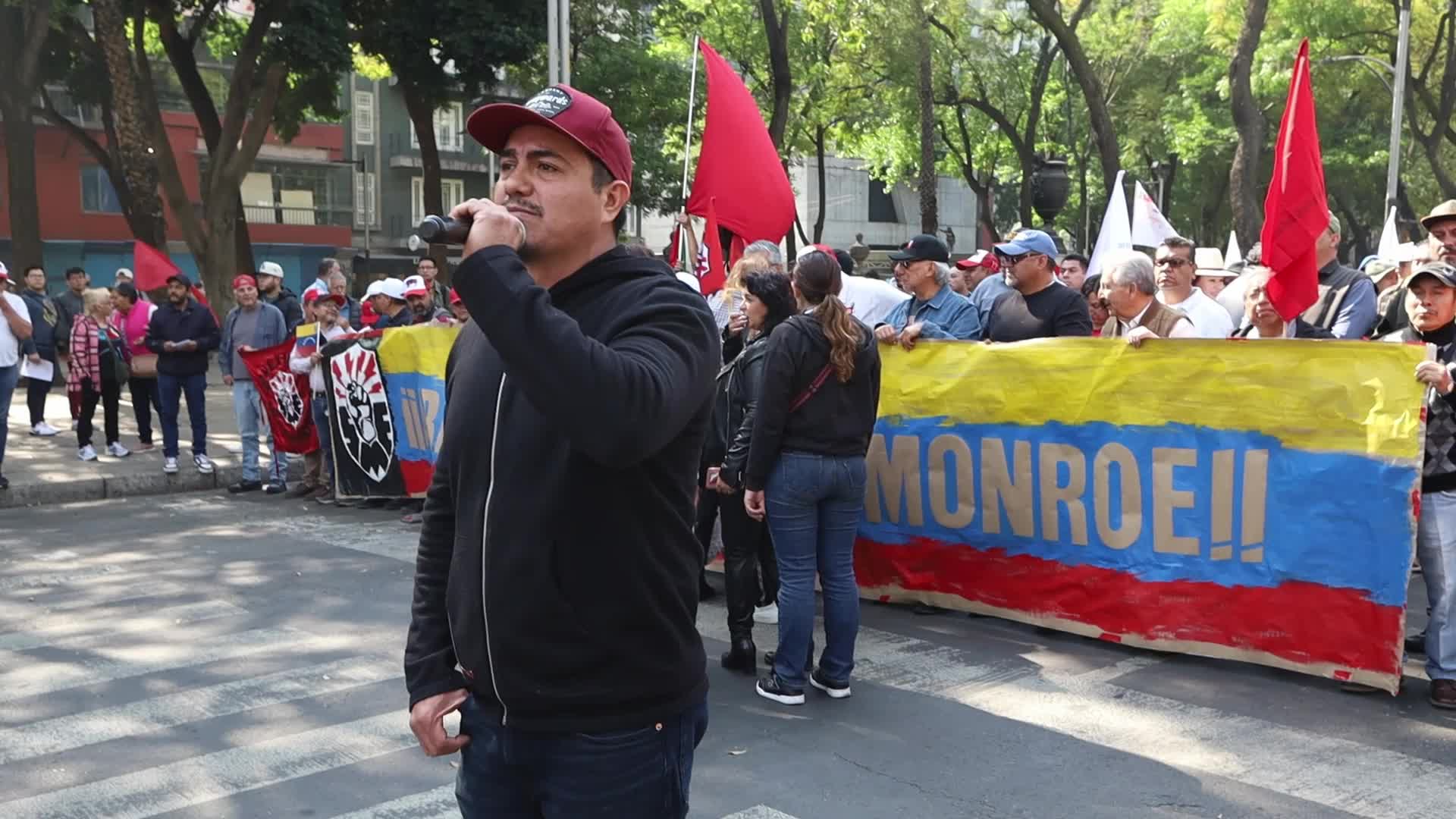 Demonstration in support of Venezuela after the capture of Nicolas Maduro.