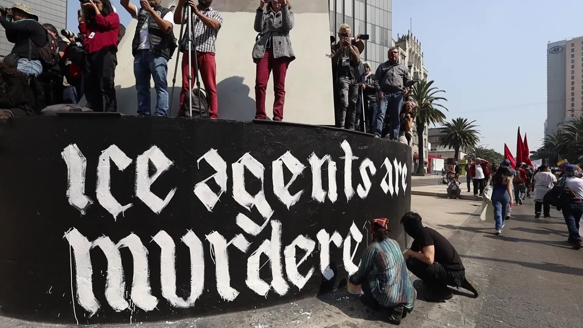 Demonstration in support of Venezuela after the capture of Nicolas Maduro.