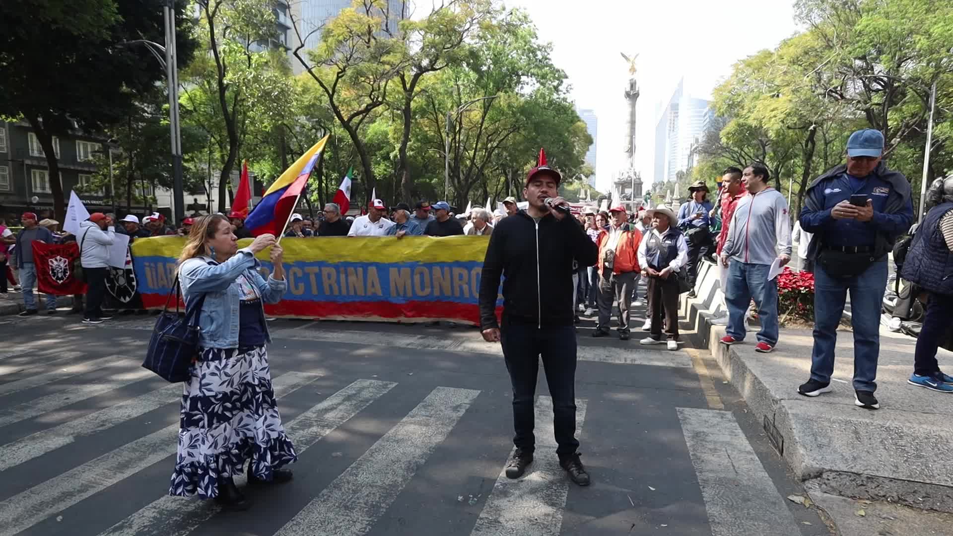 Demonstration in support of Venezuela after the capture of Nicolas Maduro.