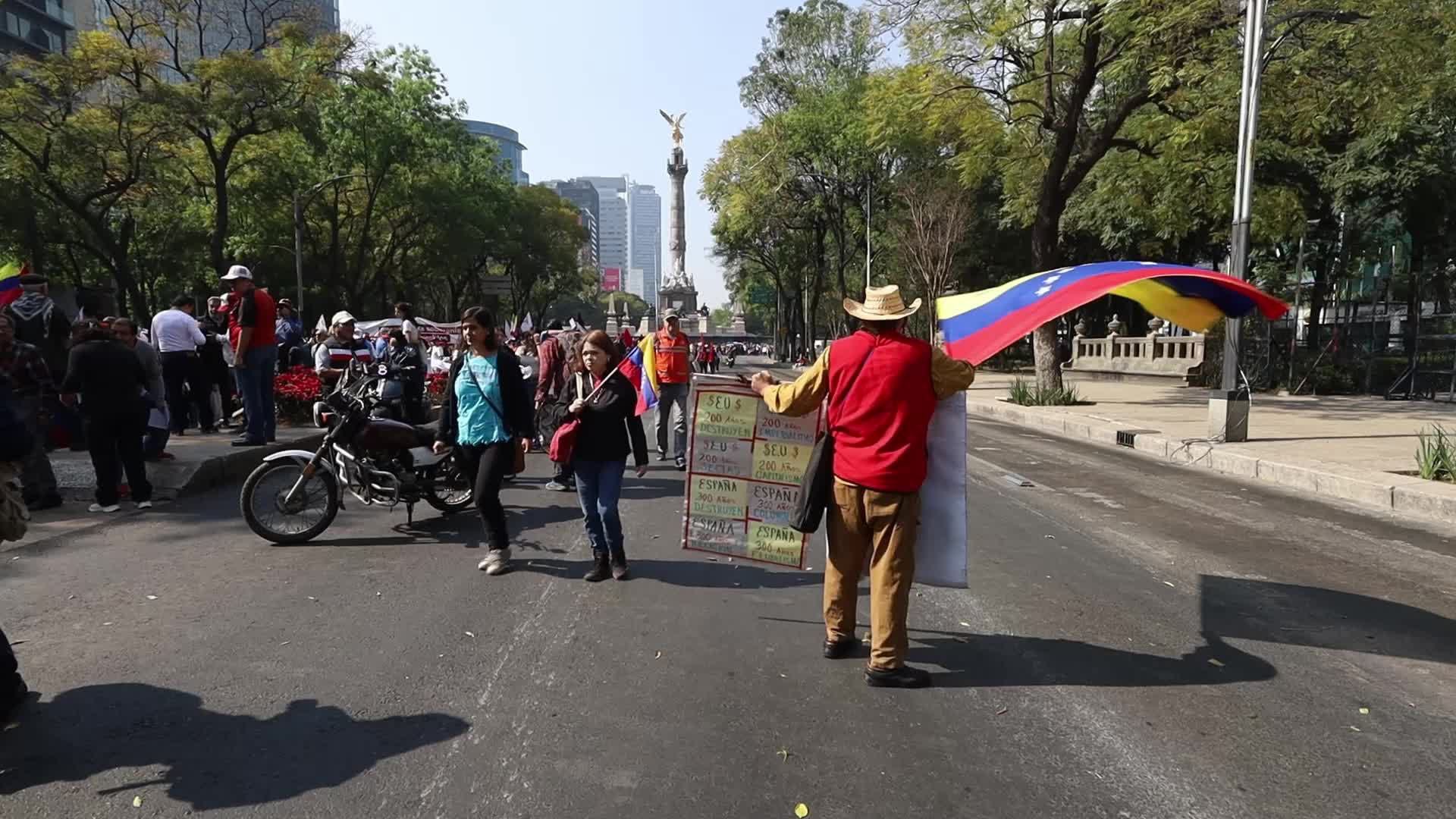 Demonstration in support of Venezuela after the capture of Nicolas Maduro.